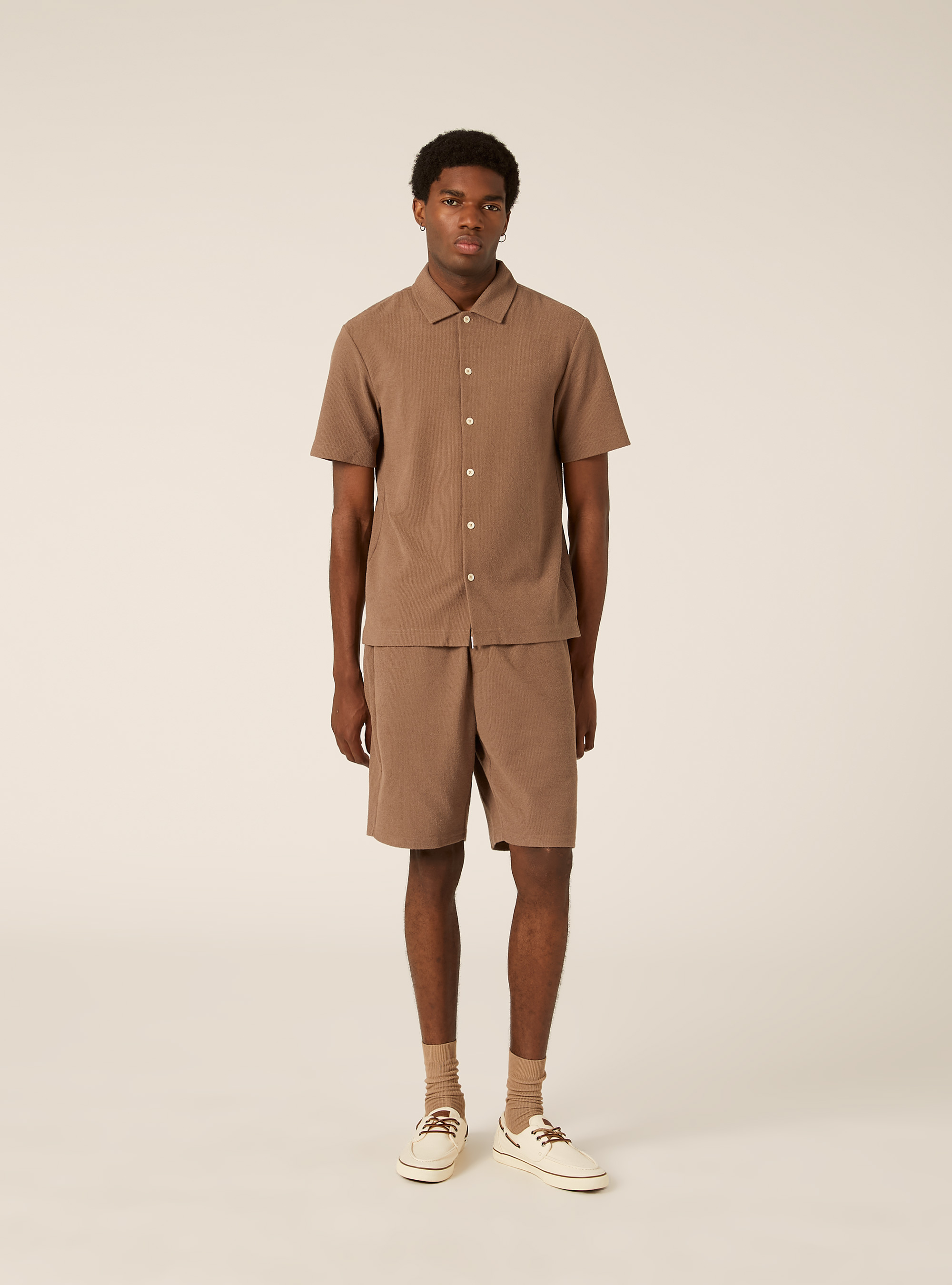 Bermuda in jersey reguar fit, BR2 BROWN MEDIUM