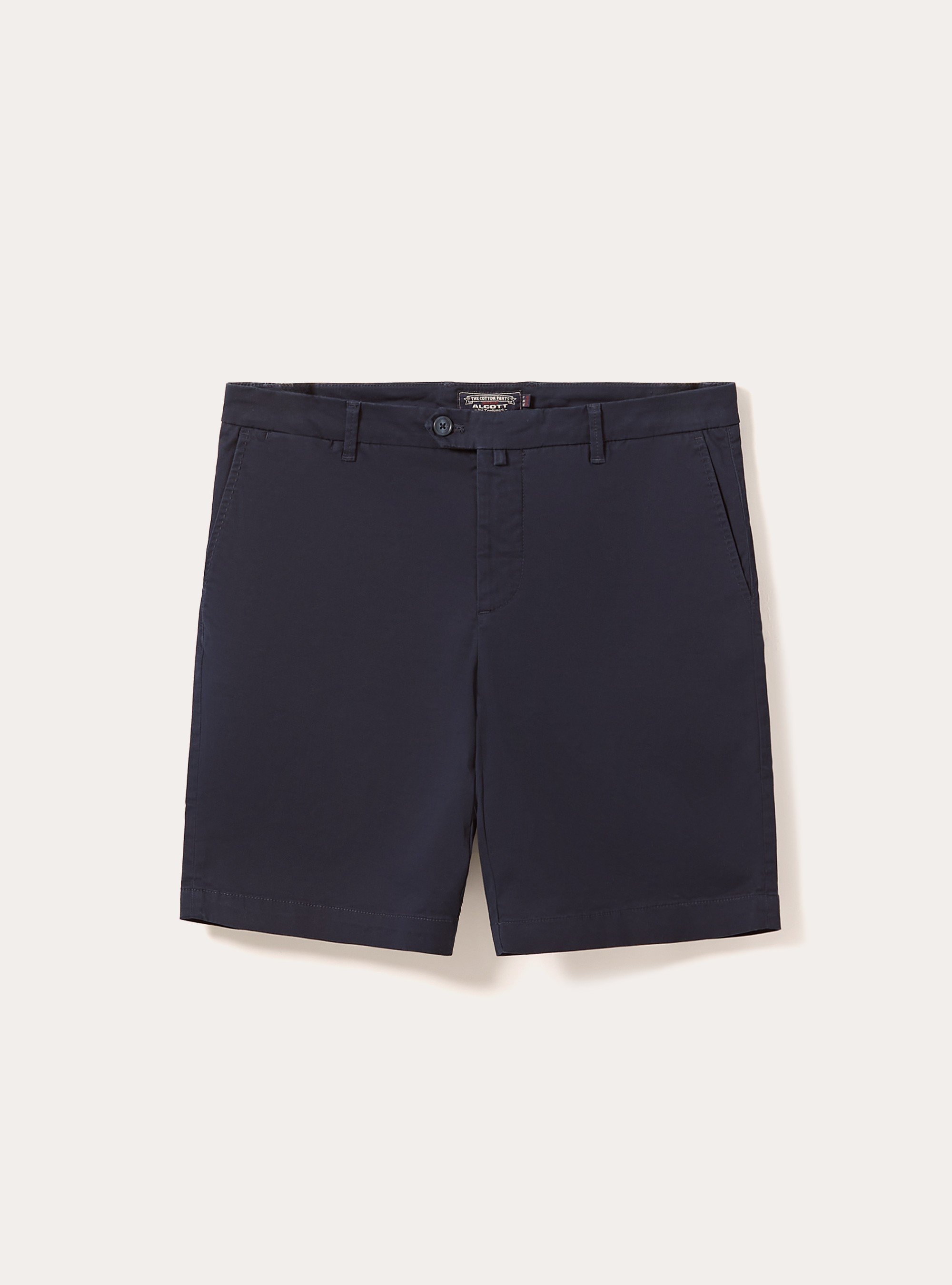 Cotton twill stretch bermuda shorts, BL1 BLUE DARK