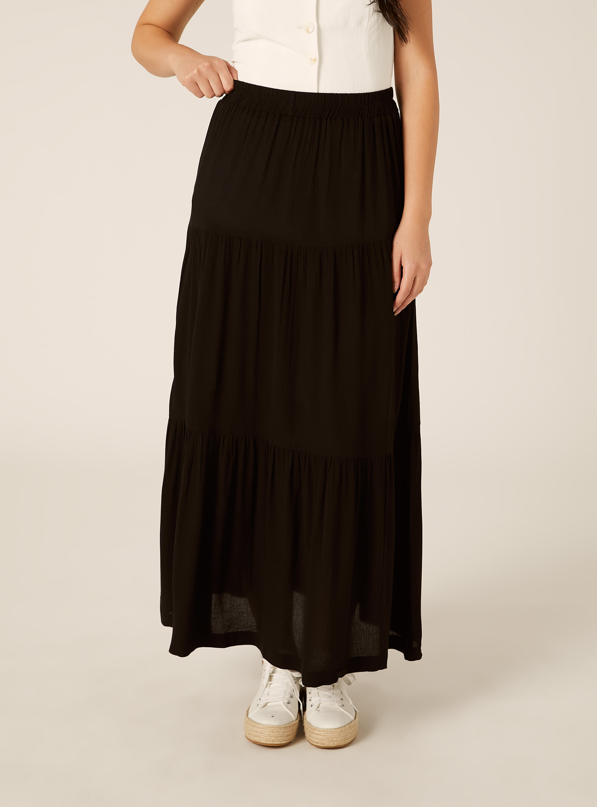 Gonna lunga con balze, BK1 BLACK