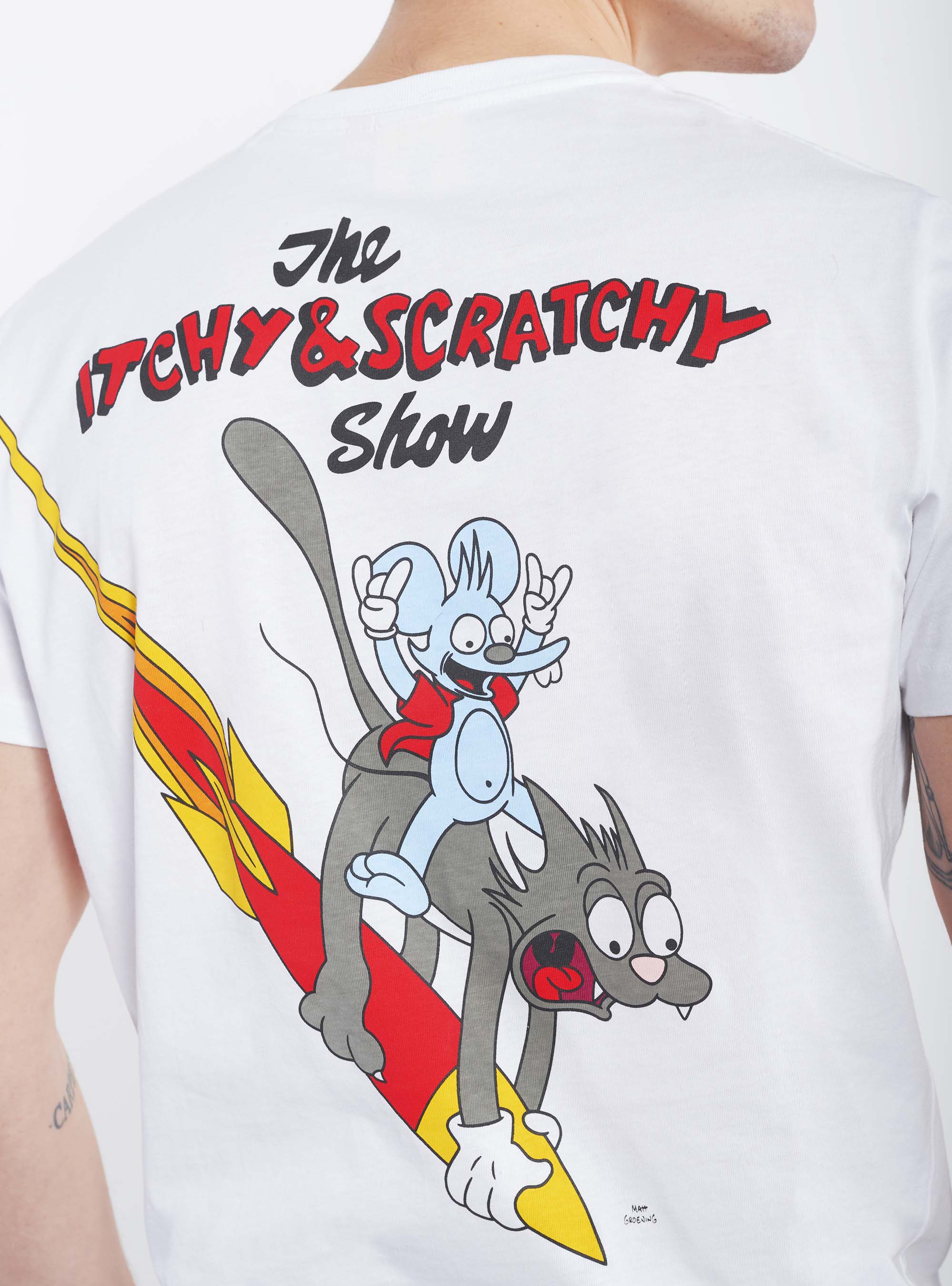 T-shirt "itchy and scratchy", C099 WHITE