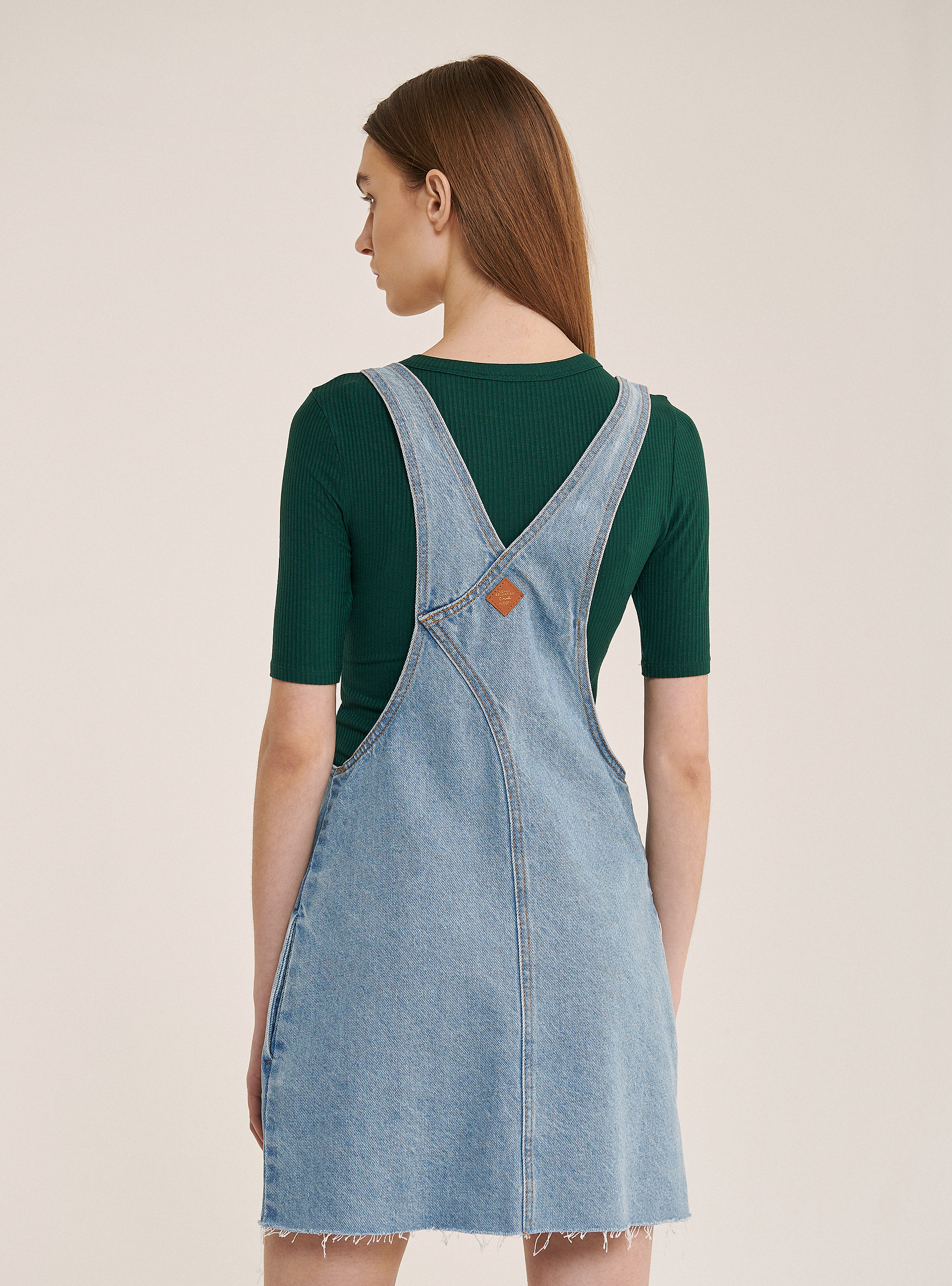 Salopette denim avec poche avant, C218 BLUE NAVY