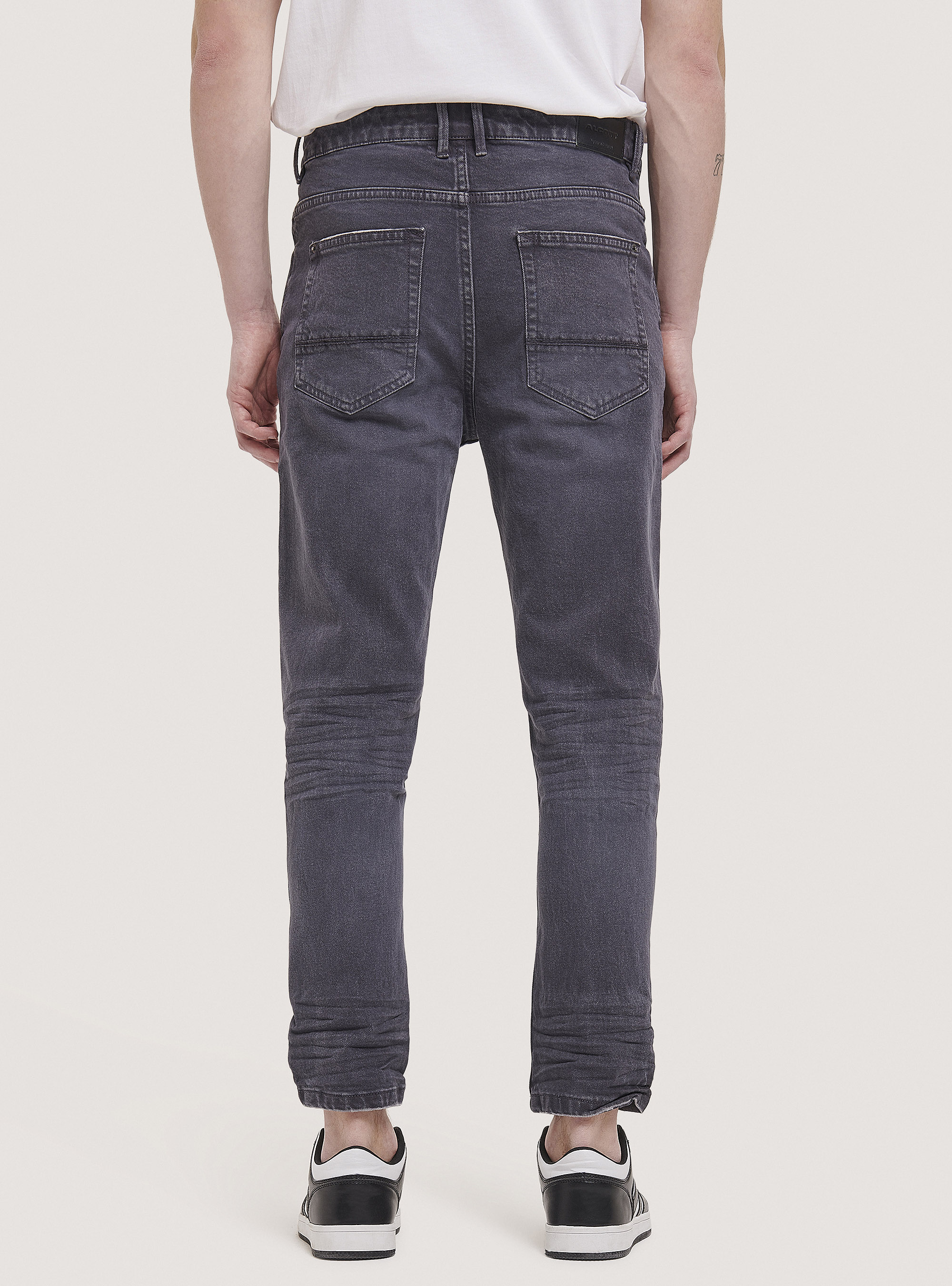 Stretch twill cotton trousers, GREY