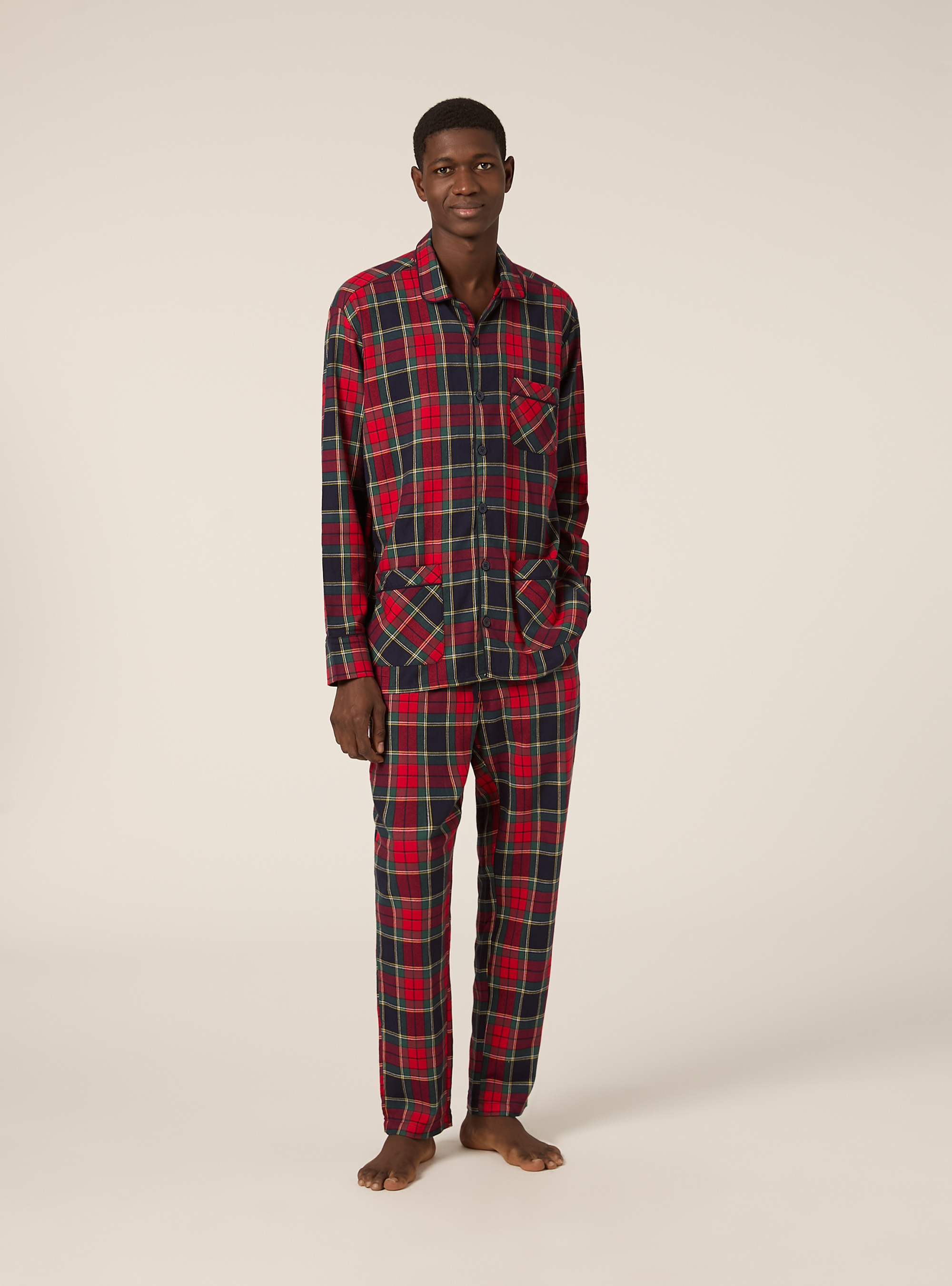 Christmas Collection tartan pajamas, NA2 NAVY MEDIUM