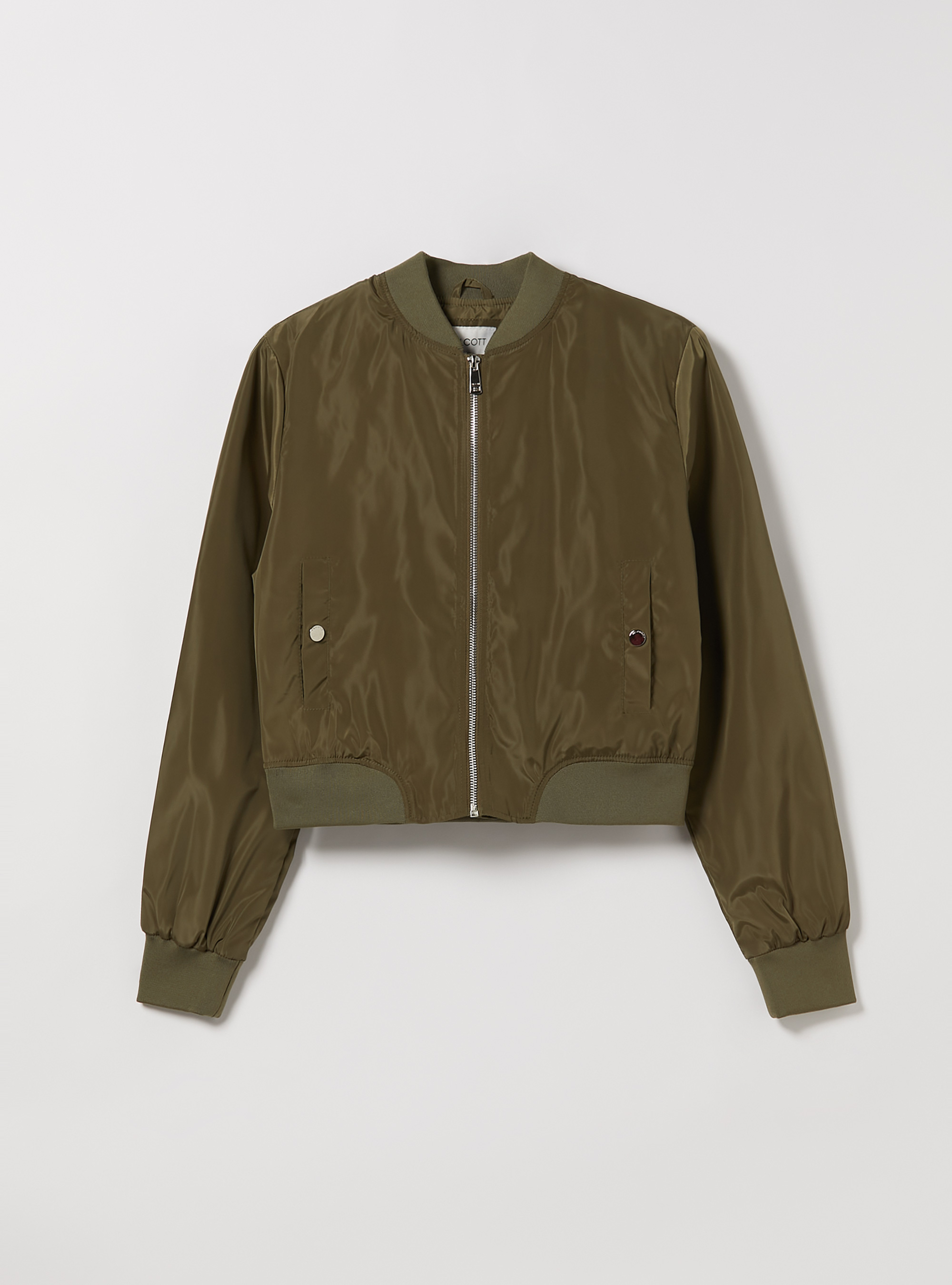 Shiny cropped bomber jacket Shiny cropped bomber jacket