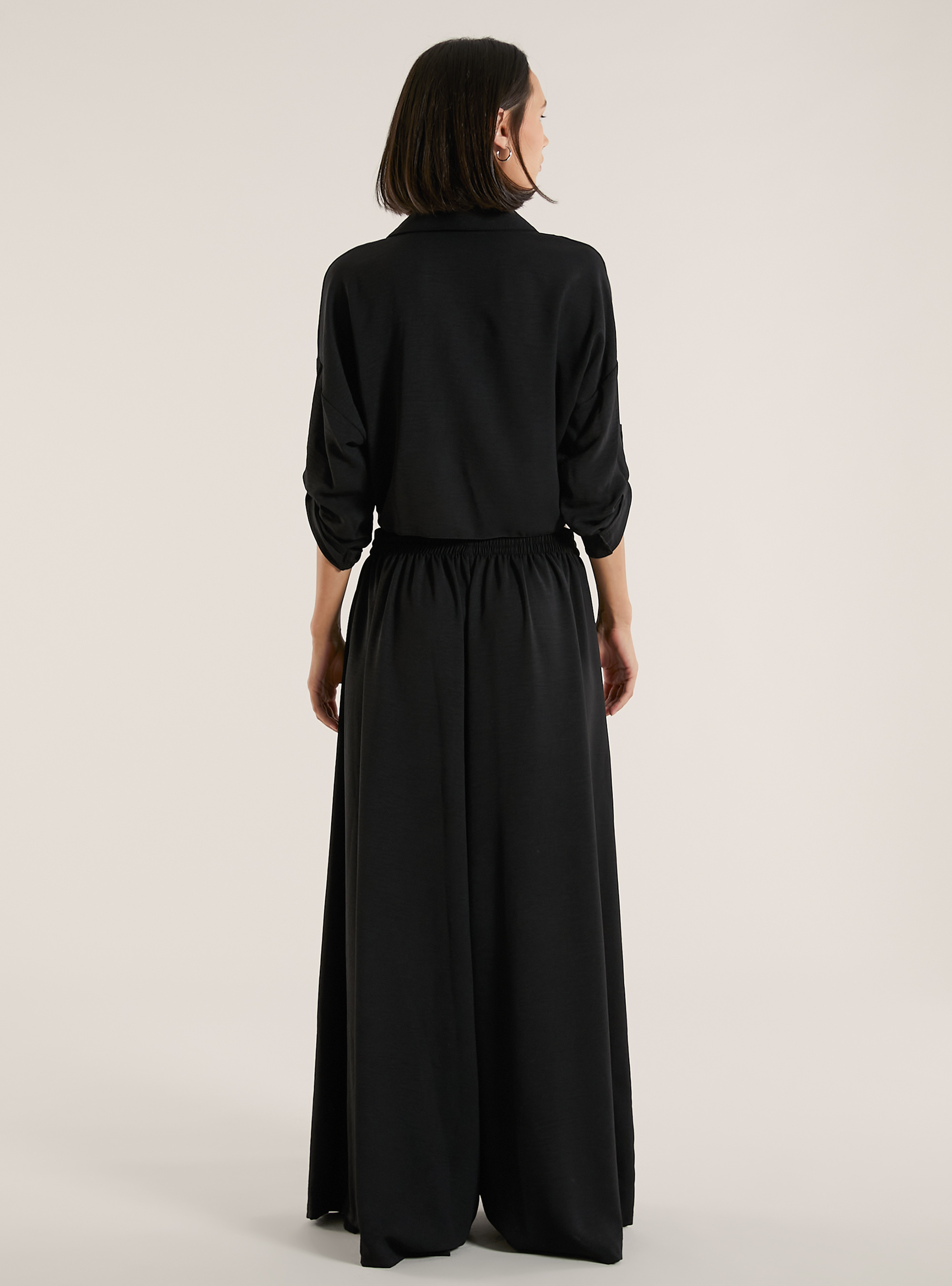 Camicia con nodo, BK1 BLACK