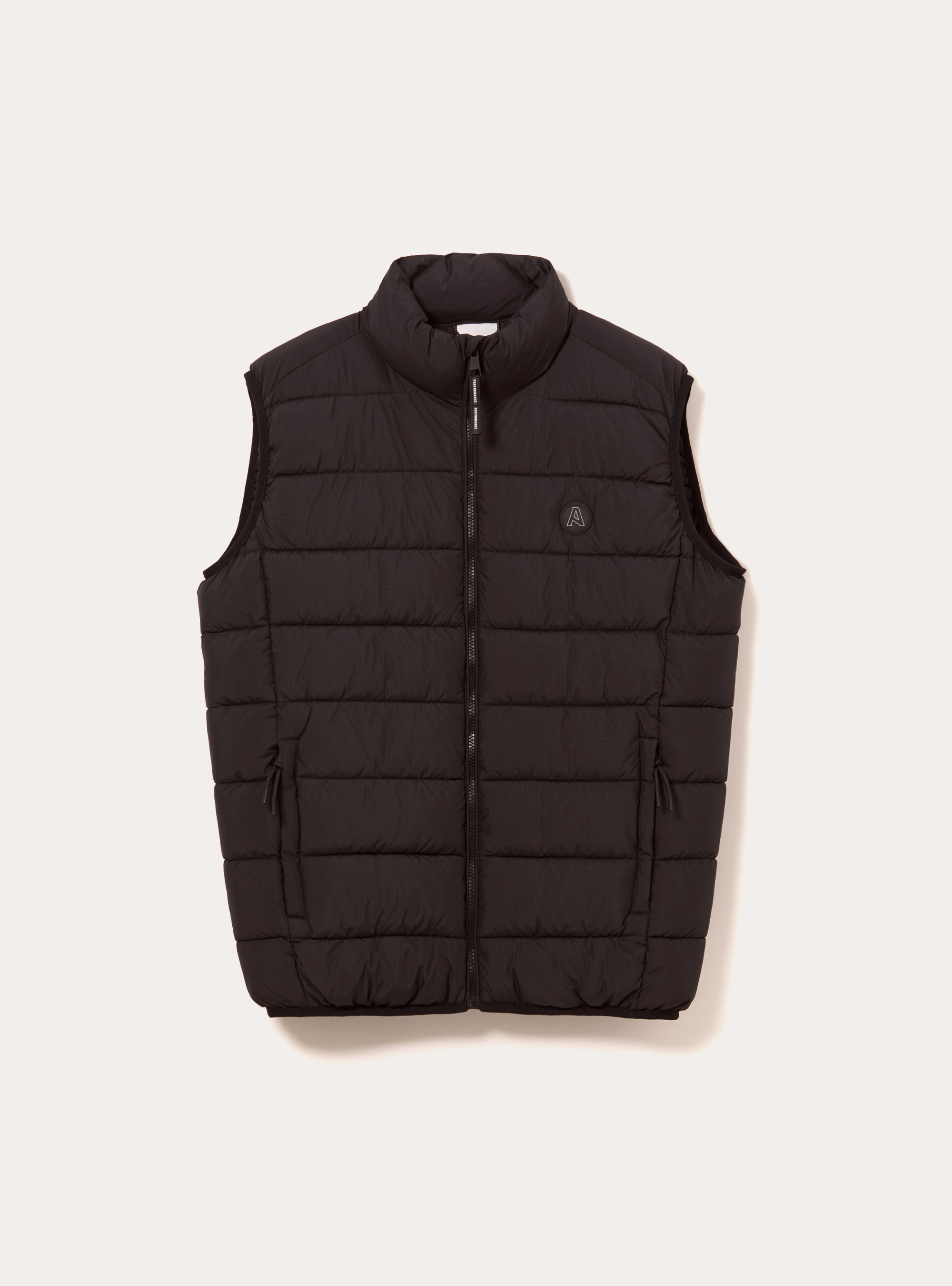 Padded sleeveless jacket, BK1 BLACK
