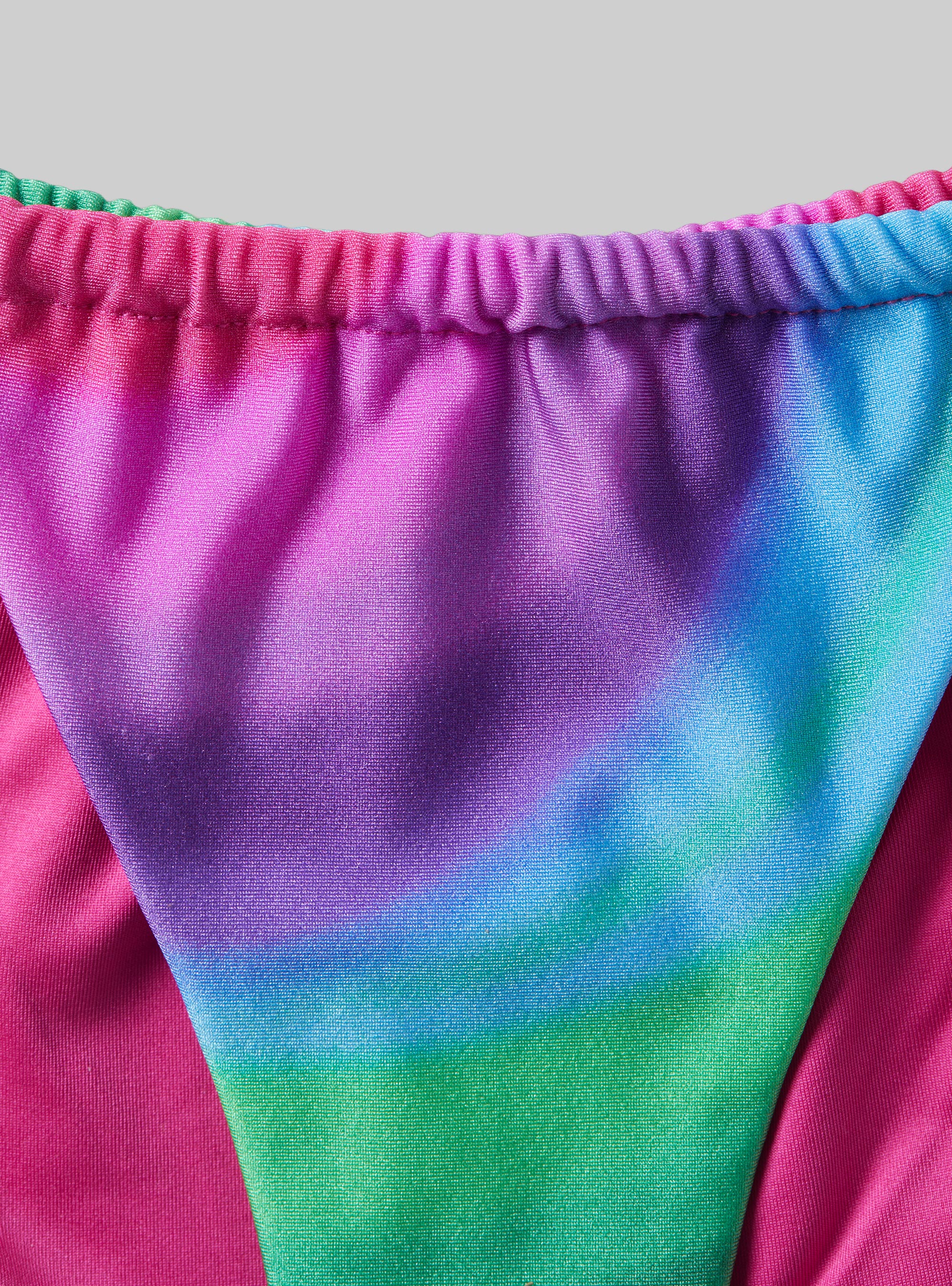 Strap bikini briefs in recycled fabric, MULTICOLOR