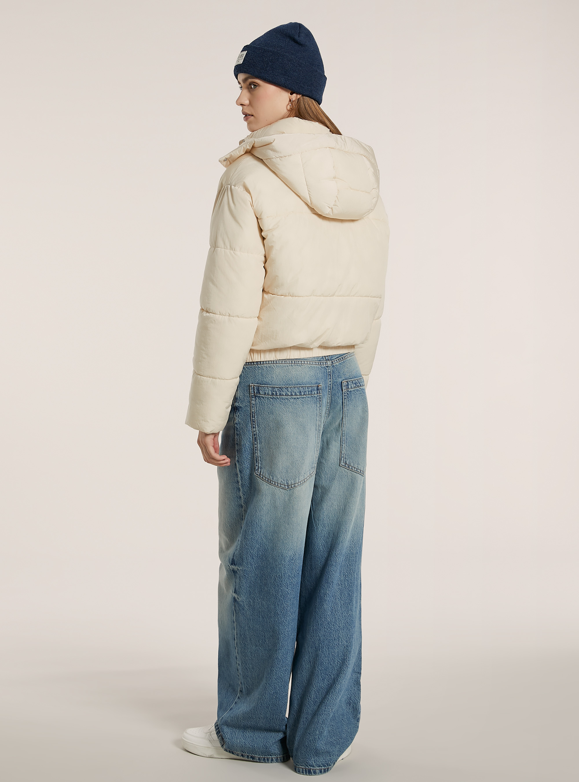 Veste bouffante avec capuche amovible, WH2 WHITE