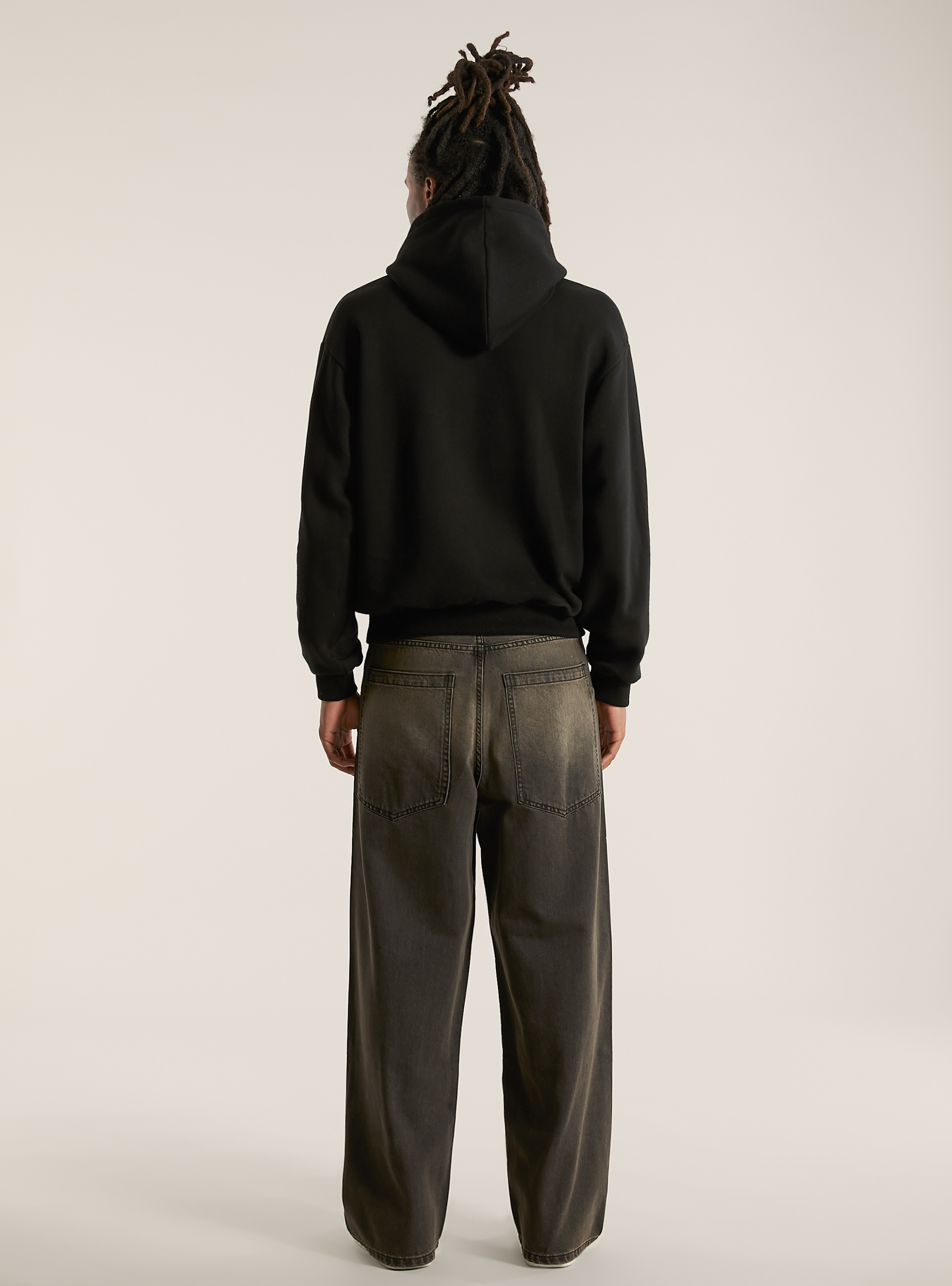 Boxy fit hoodie, BK1 BLACK