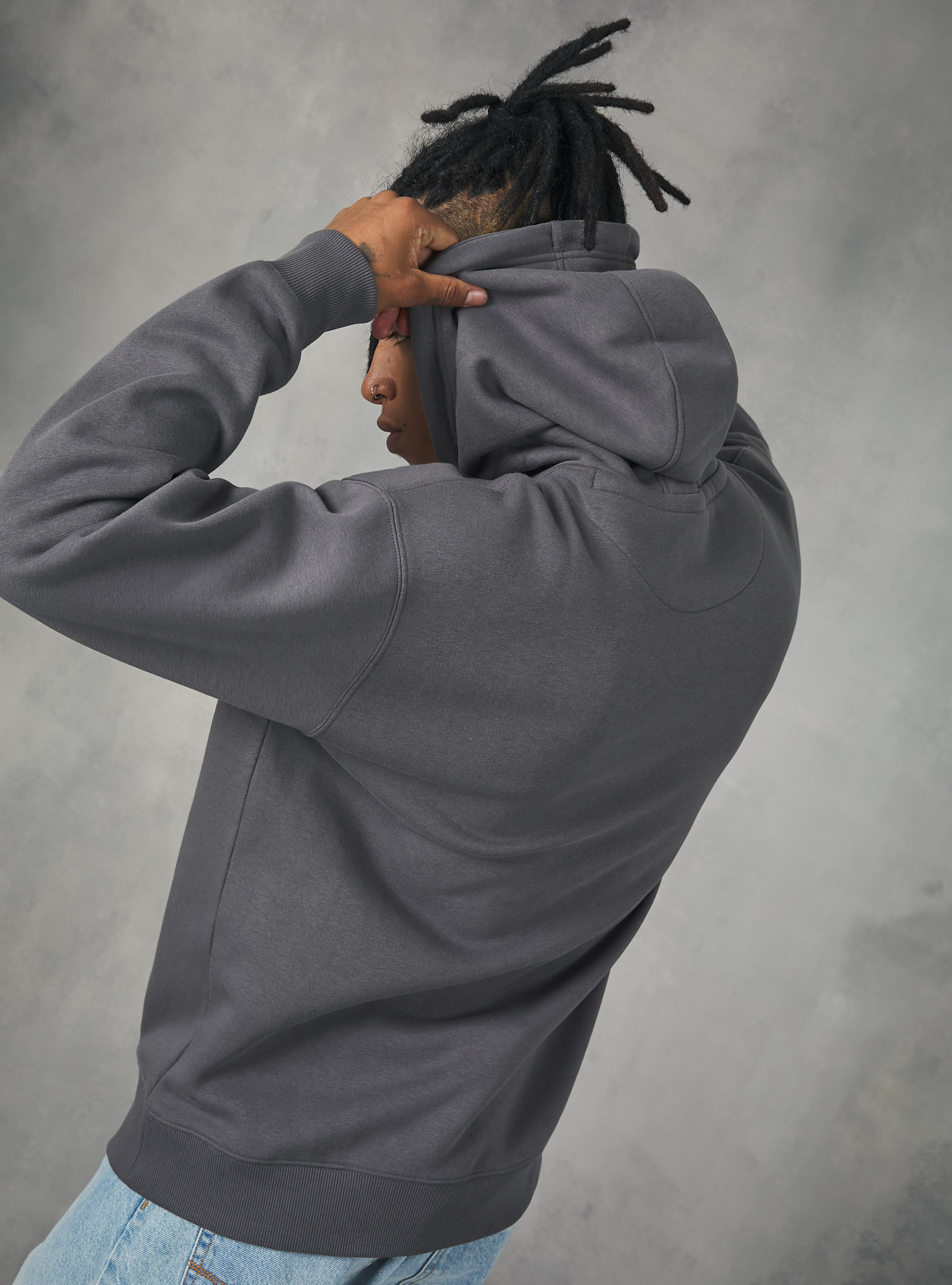 Sweat à capuche avec pochette, GY1 GREY DARK