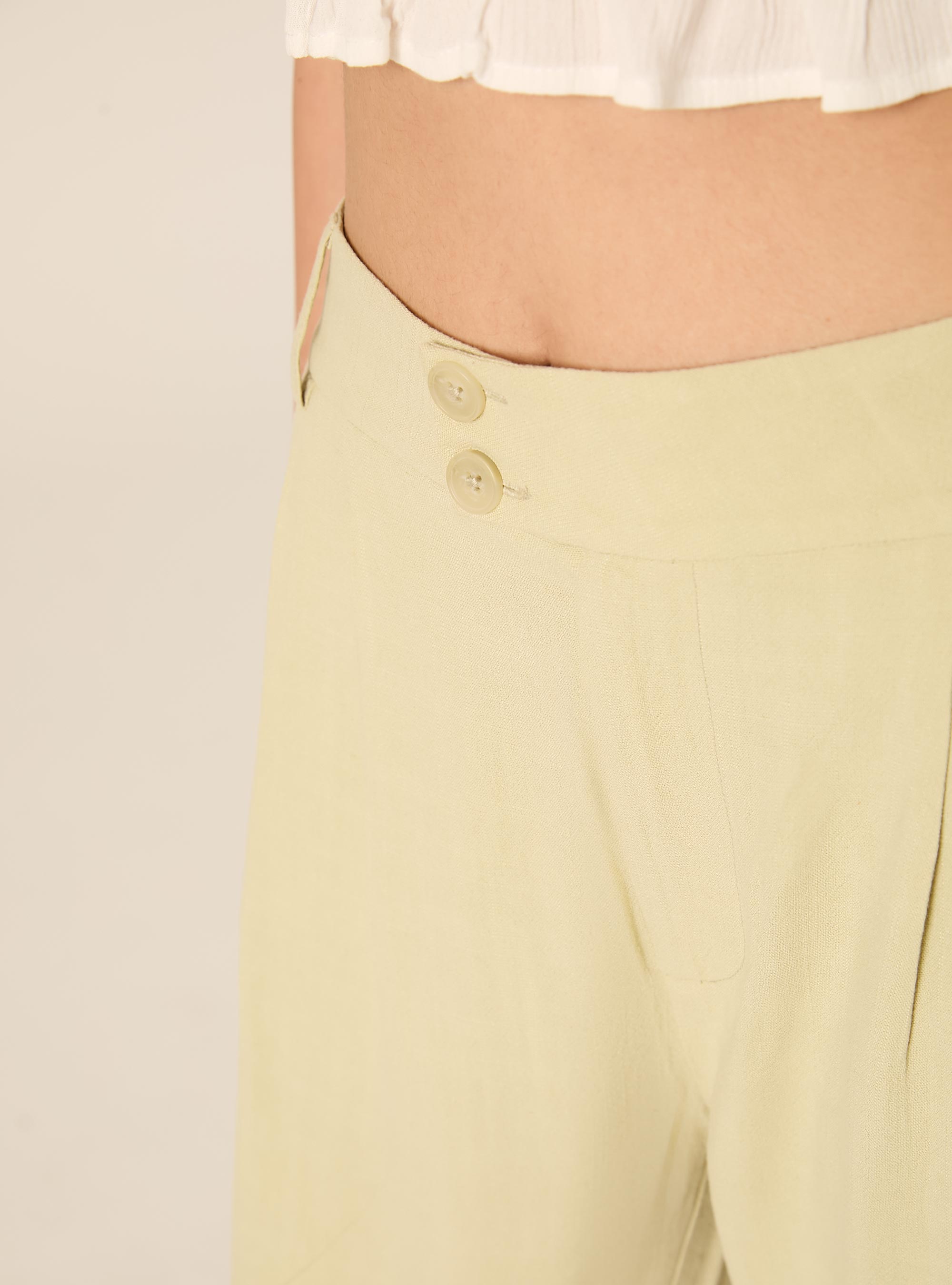 Pantaloni wide leg in misto lino, KY3 KAKY LIGHT