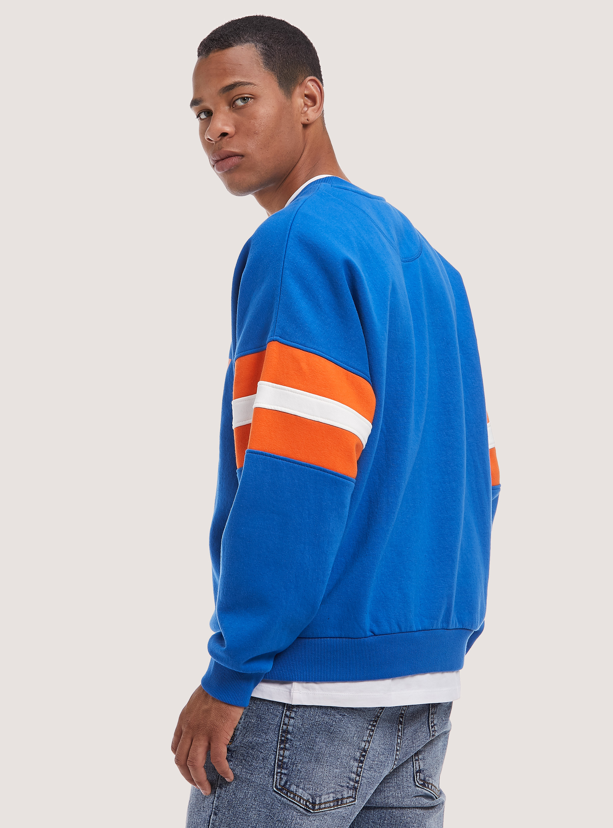 Varsity print sweatshirt, RY3 ROYALE LIGHT