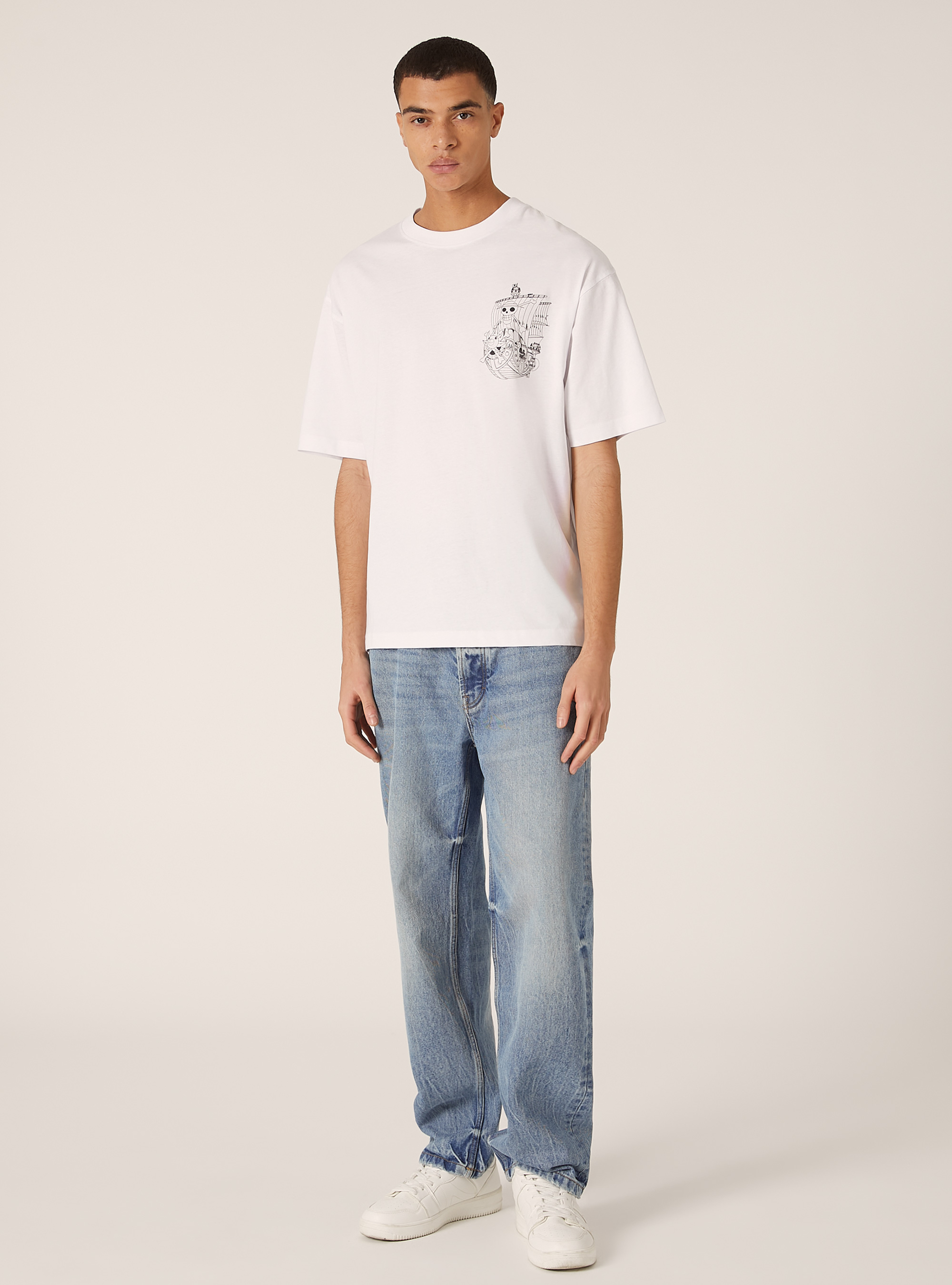 Maglietta boxy fit One Piece / Alcott, WH3 WHITE