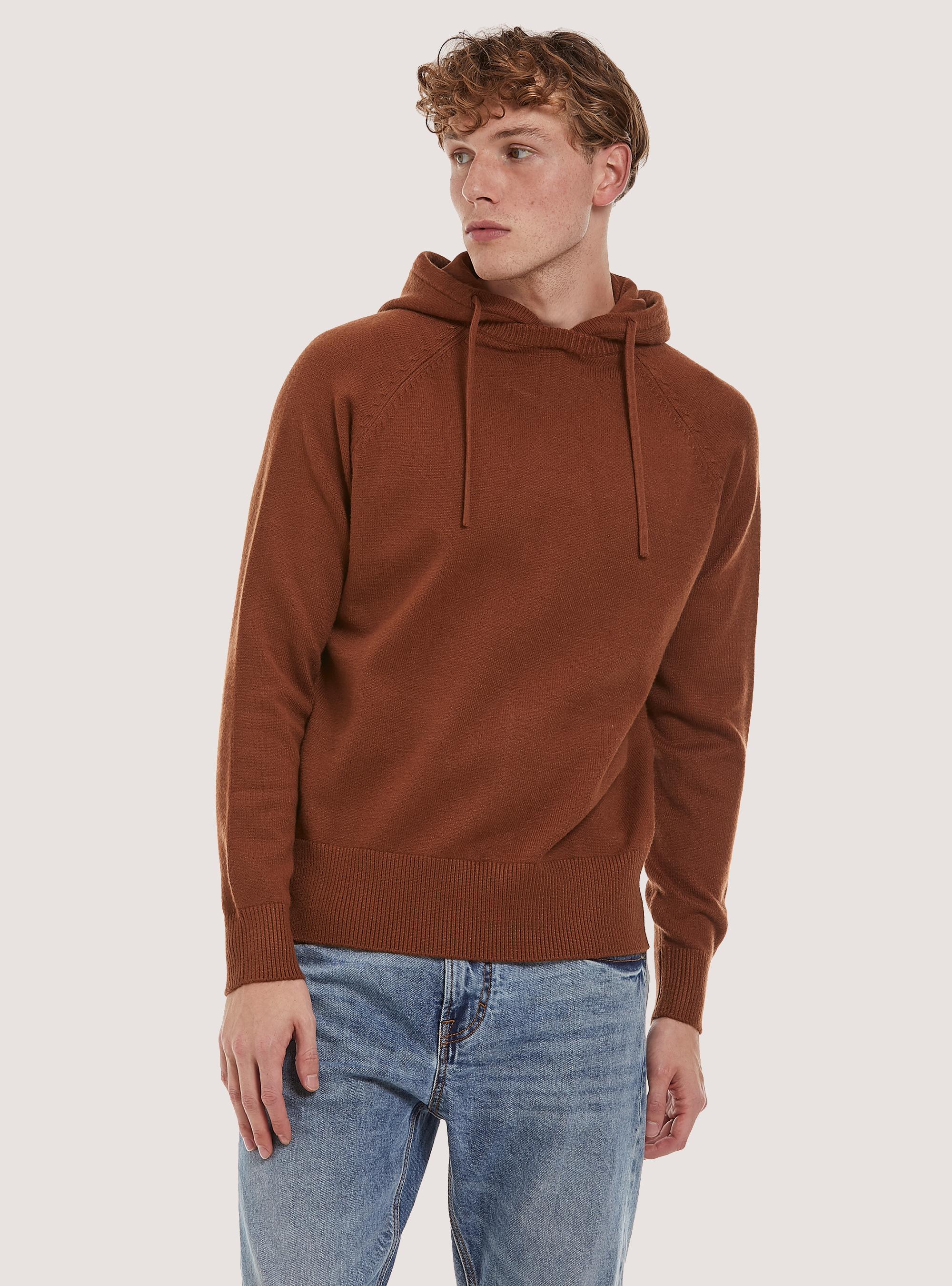 Jersey de punto suave con capucha, TB1 TOBACCO DARK