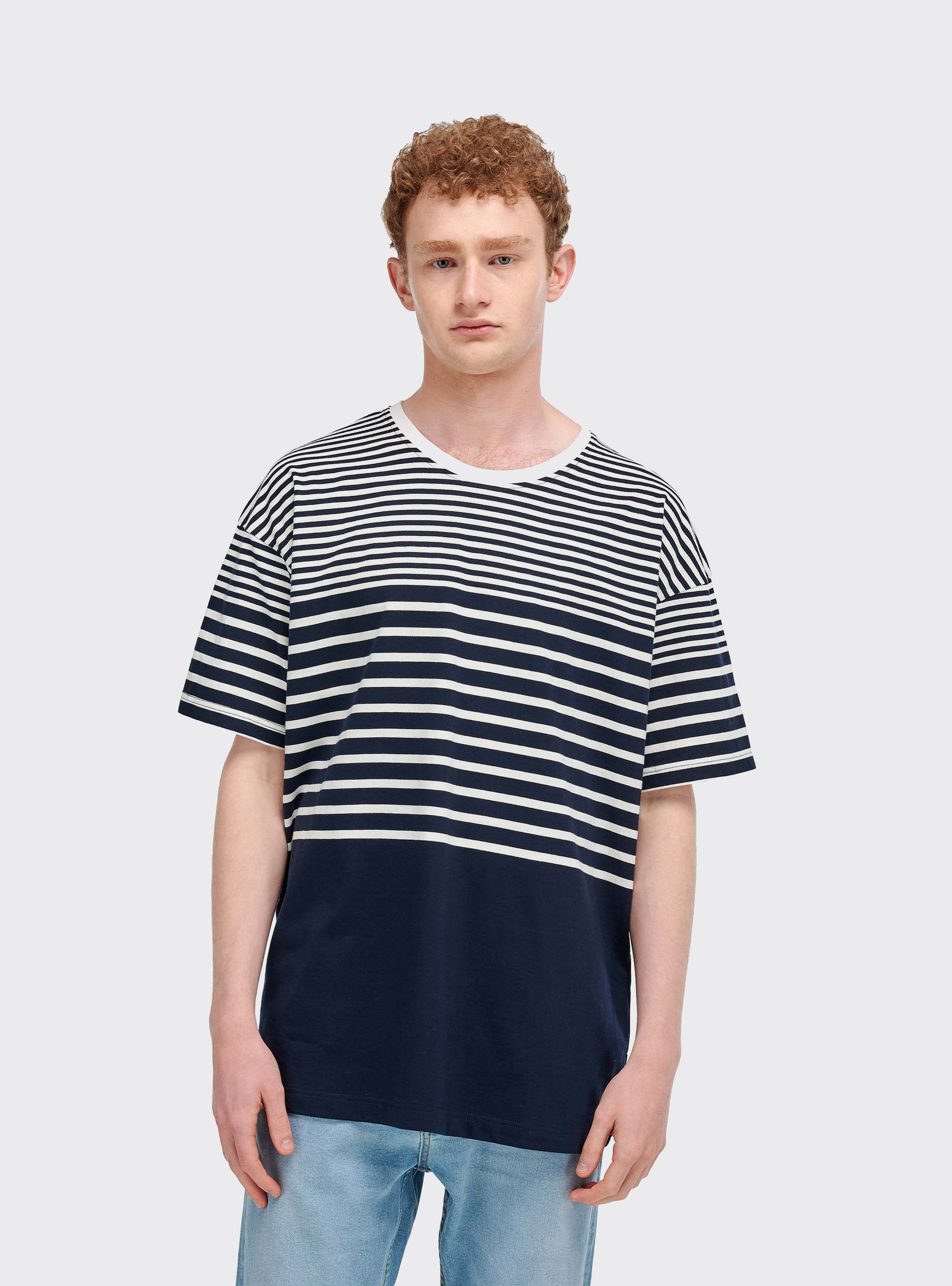 Maglietta a righe vestibilit&agrave; oversize, MULTICOLOR