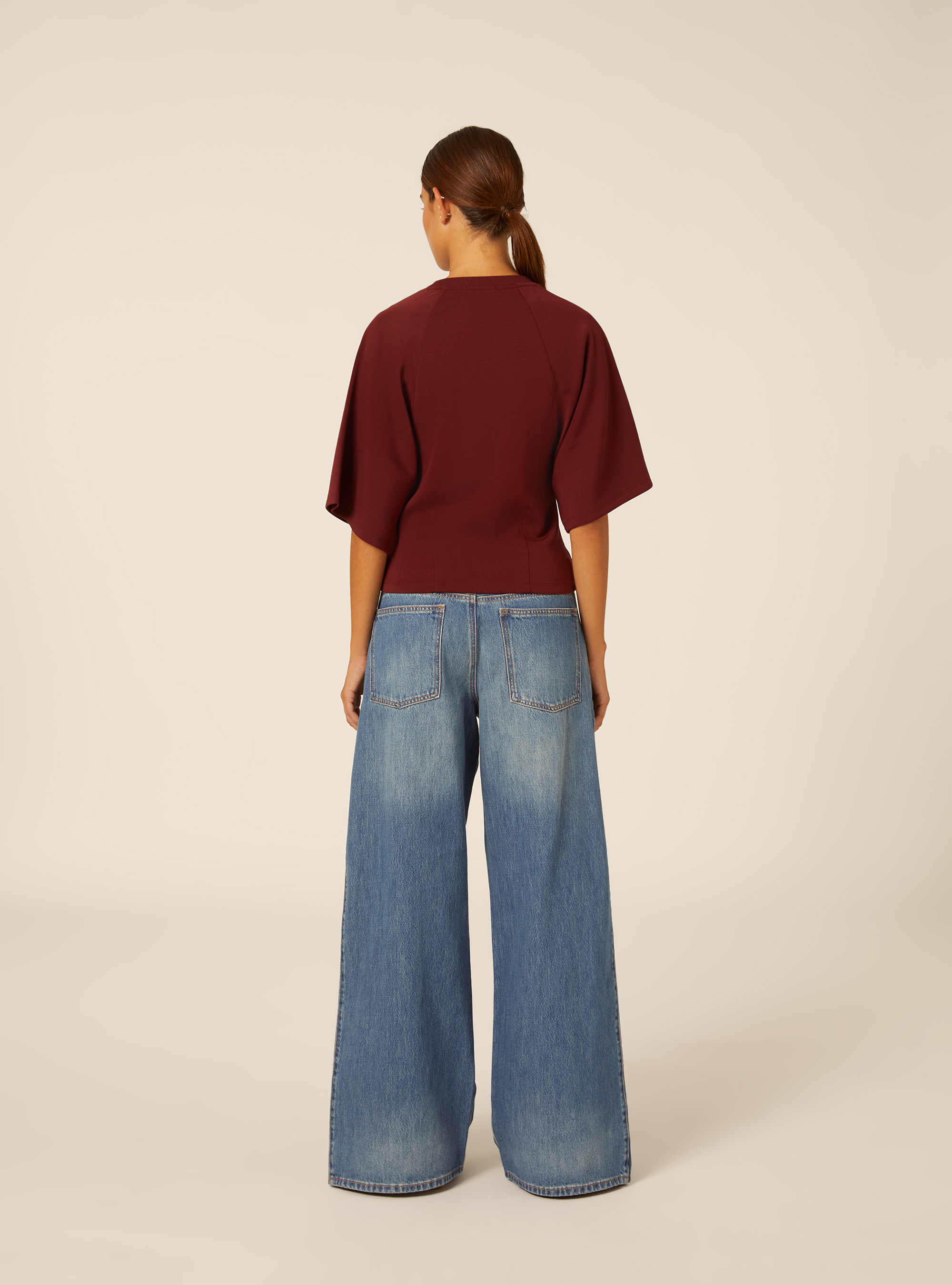 T-shirt soft touch, BO1 BORDEAUX DARK