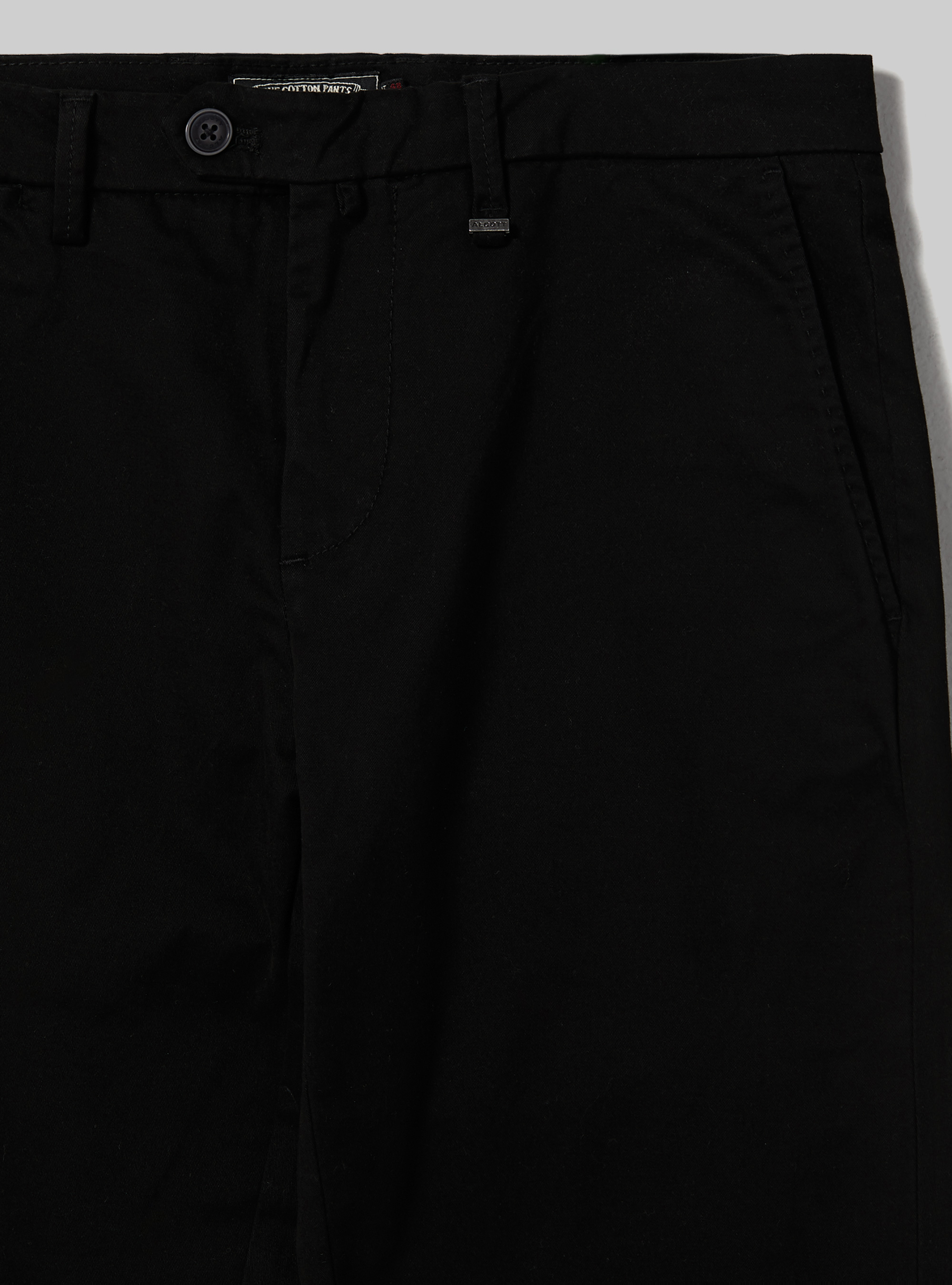 Stretch cotton twill chinos, BK1 BLACK