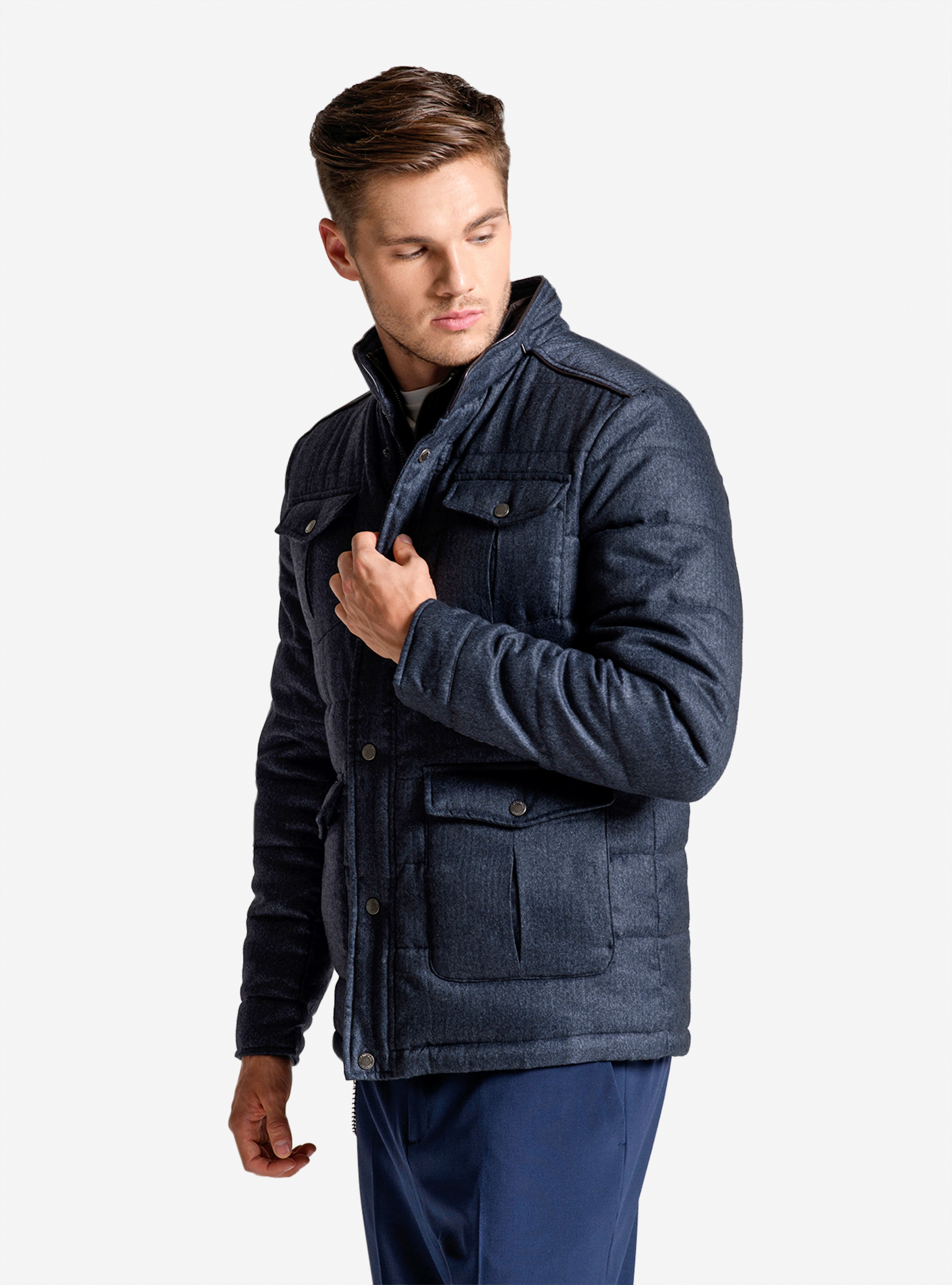 Giubbotto con gilet interno staccabile, BLU MARINO