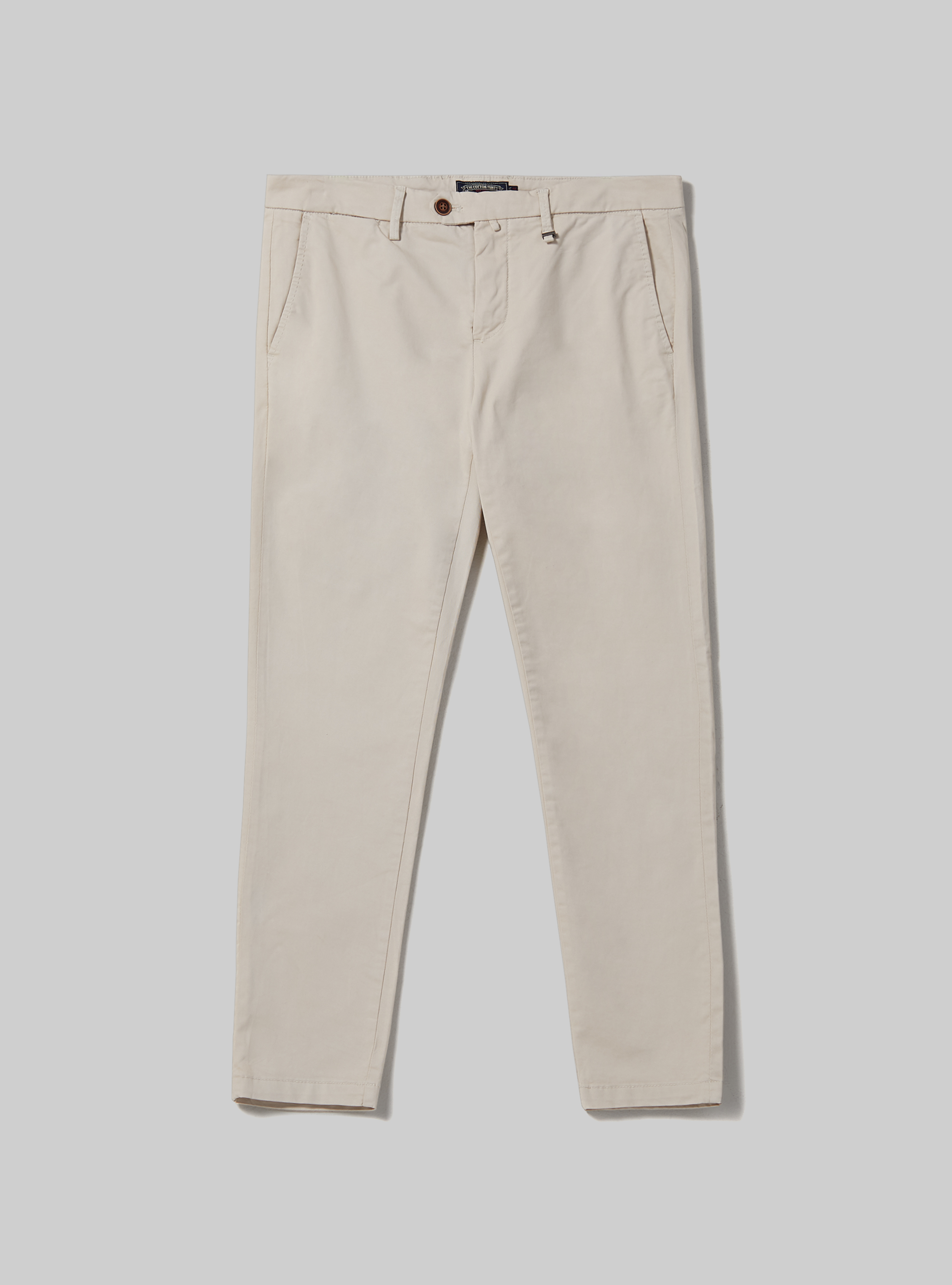 Stretch cotton twill chinos, BG3 BEIGE LIGHT