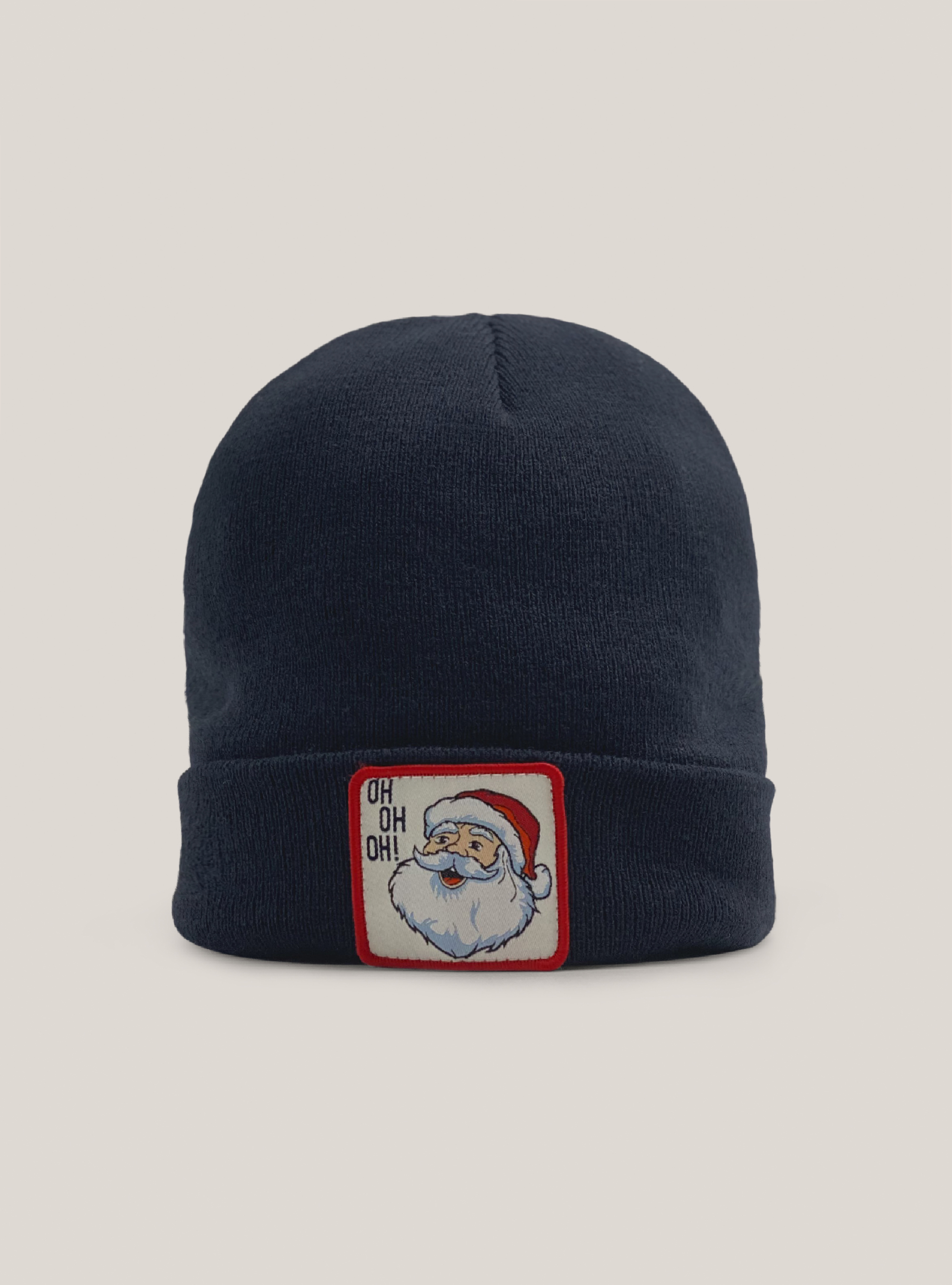 Gorro de Navidad con parche, AZUL MARINO