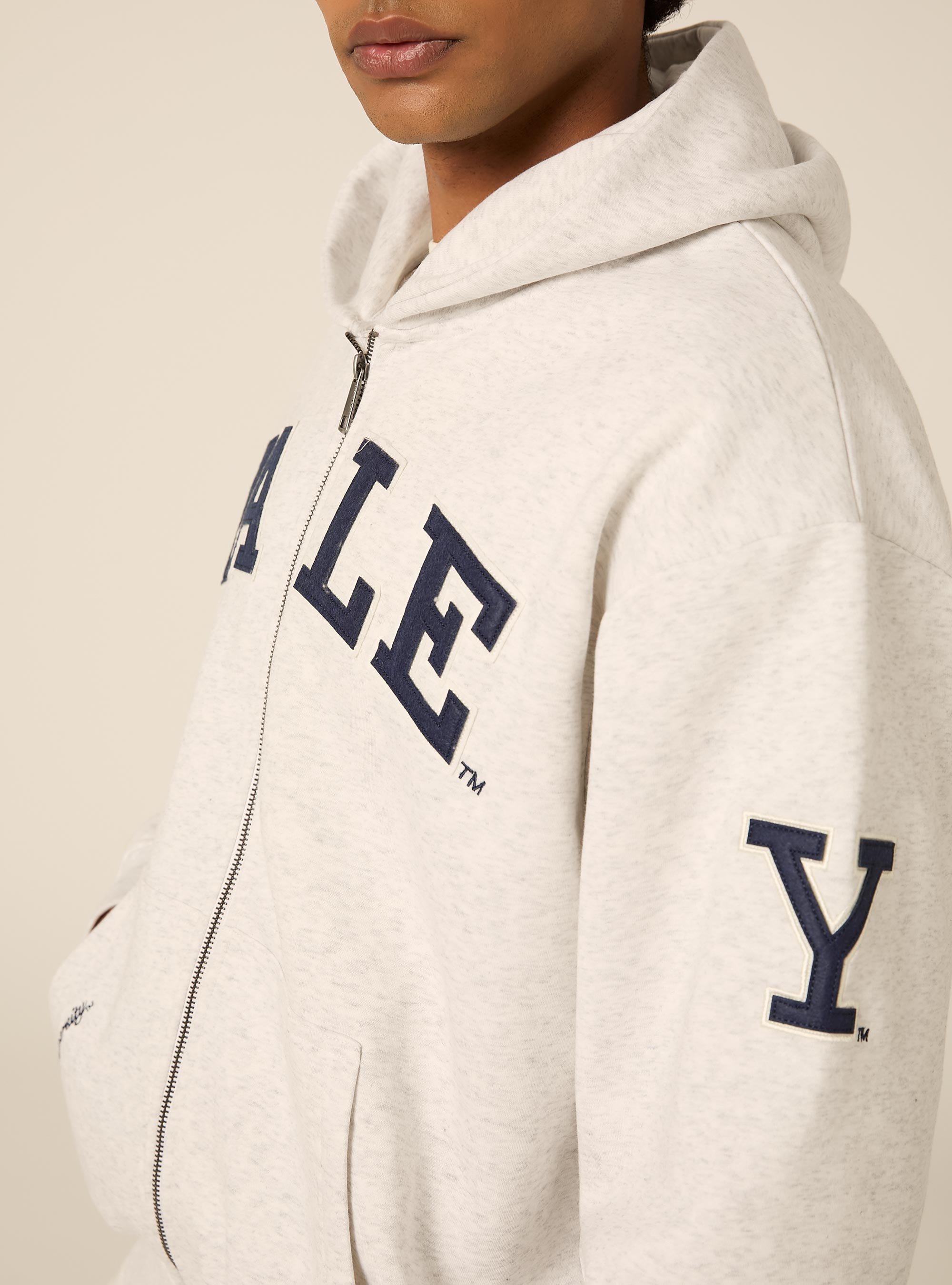 Cardigan yale boxy fit, MGY3 GREY MEL LIGHT