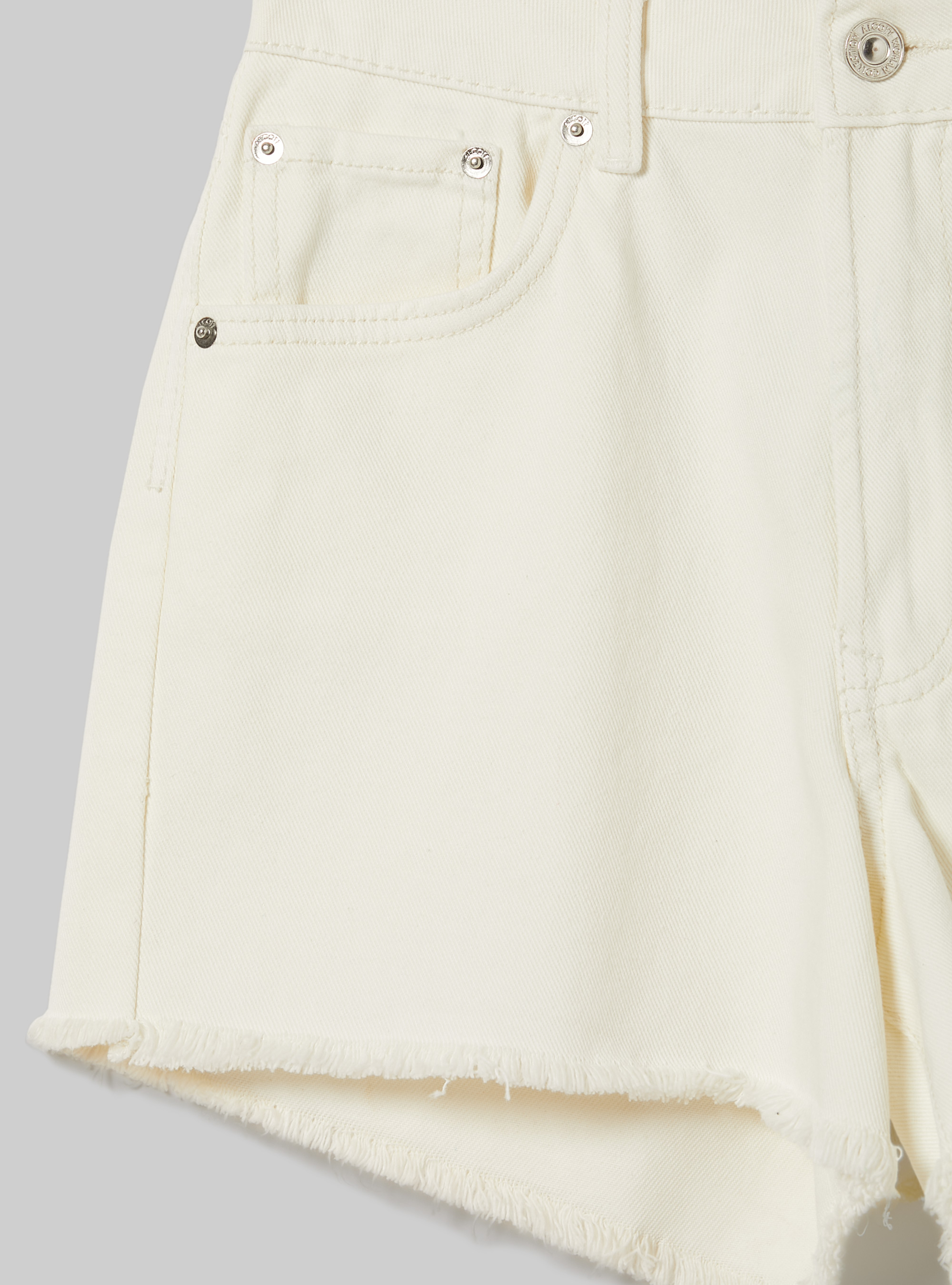 Coloured raw cut shorts, WH1 OFF WHITE