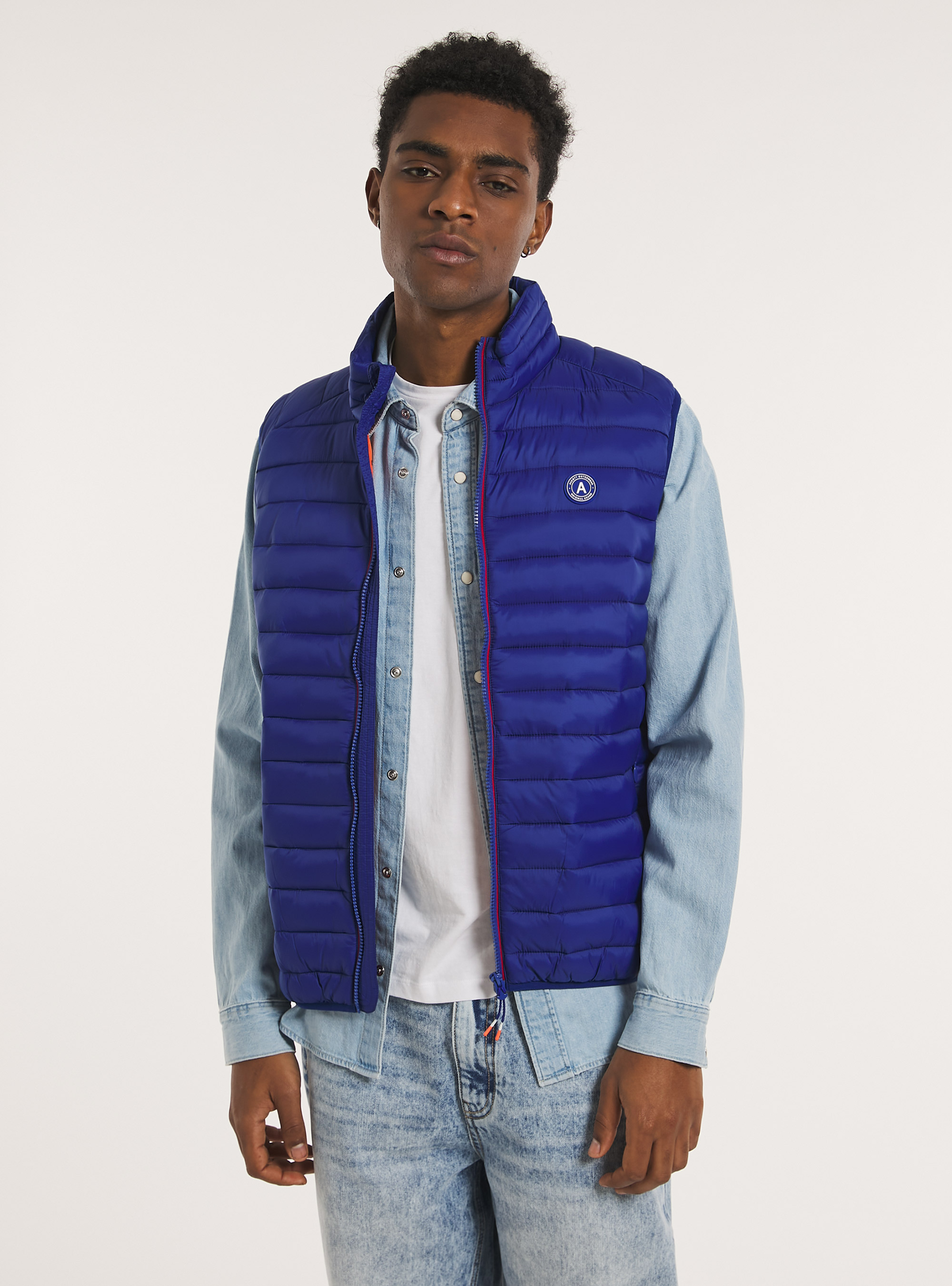 Manchon rembourré avec fermeture éclair contrastée, RY1 ROYALE DARK