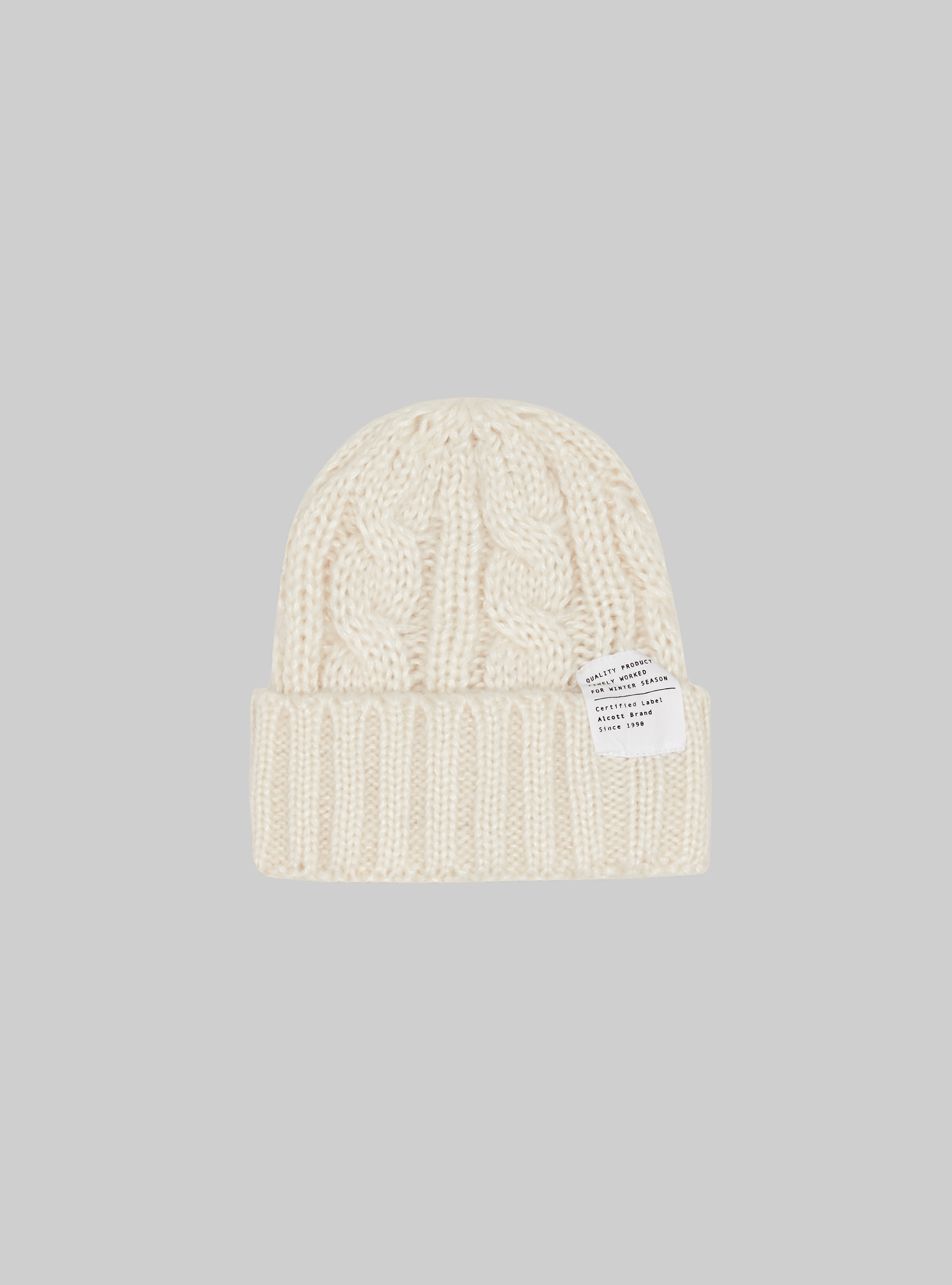 Cappello con trecce e patch, WH1 OFF WHITE