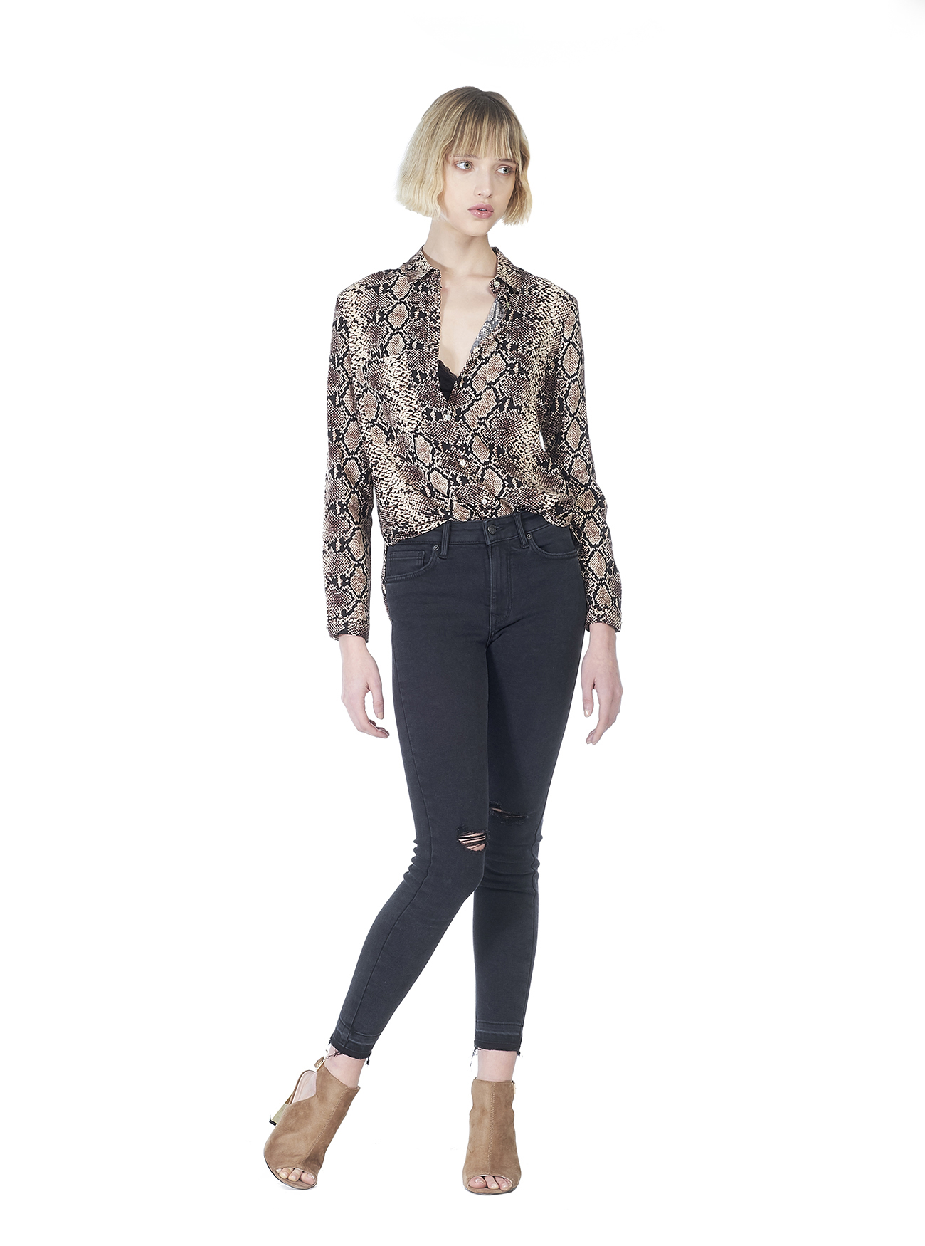 Camicia fit morbido stampa serpente, SNAKE