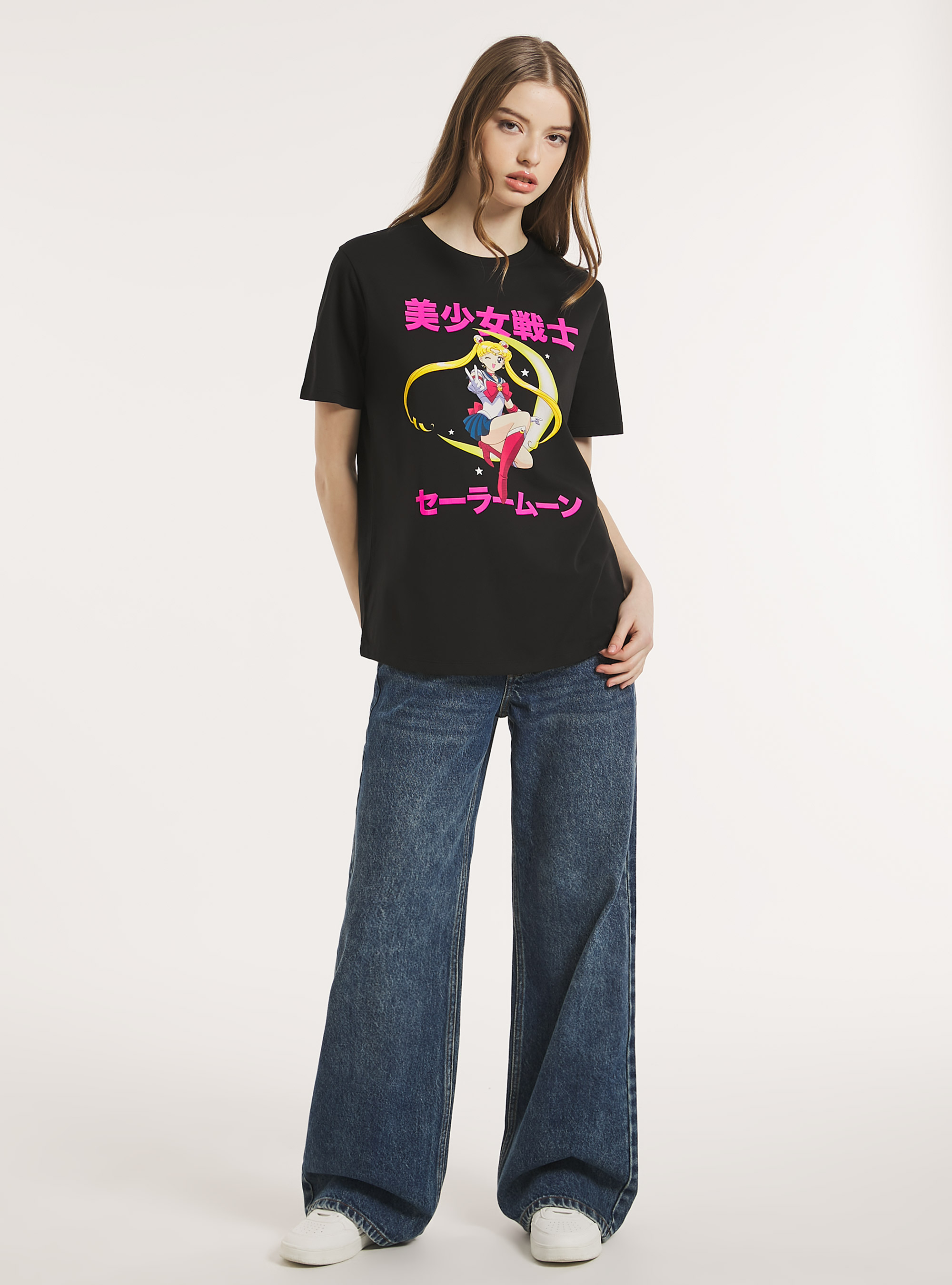 Camiseta Sailor Moon / Alcott, BK1 BLACK