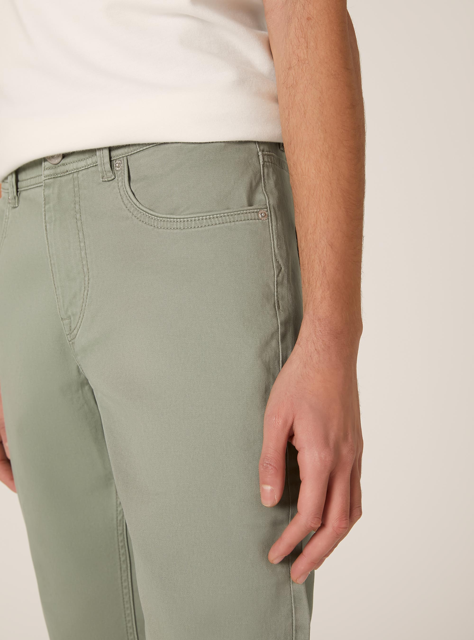 Pantalon skinny en coton, GN2 GREEN MEDIUM