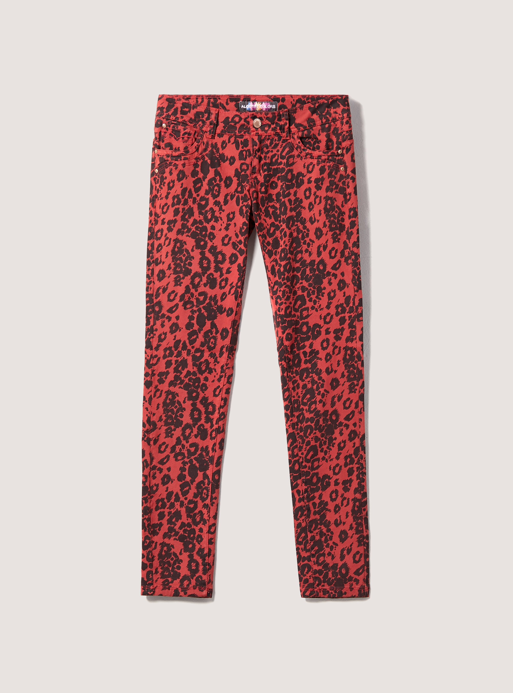 Pantaloni stampati effetto laminato, C357 ORANGE