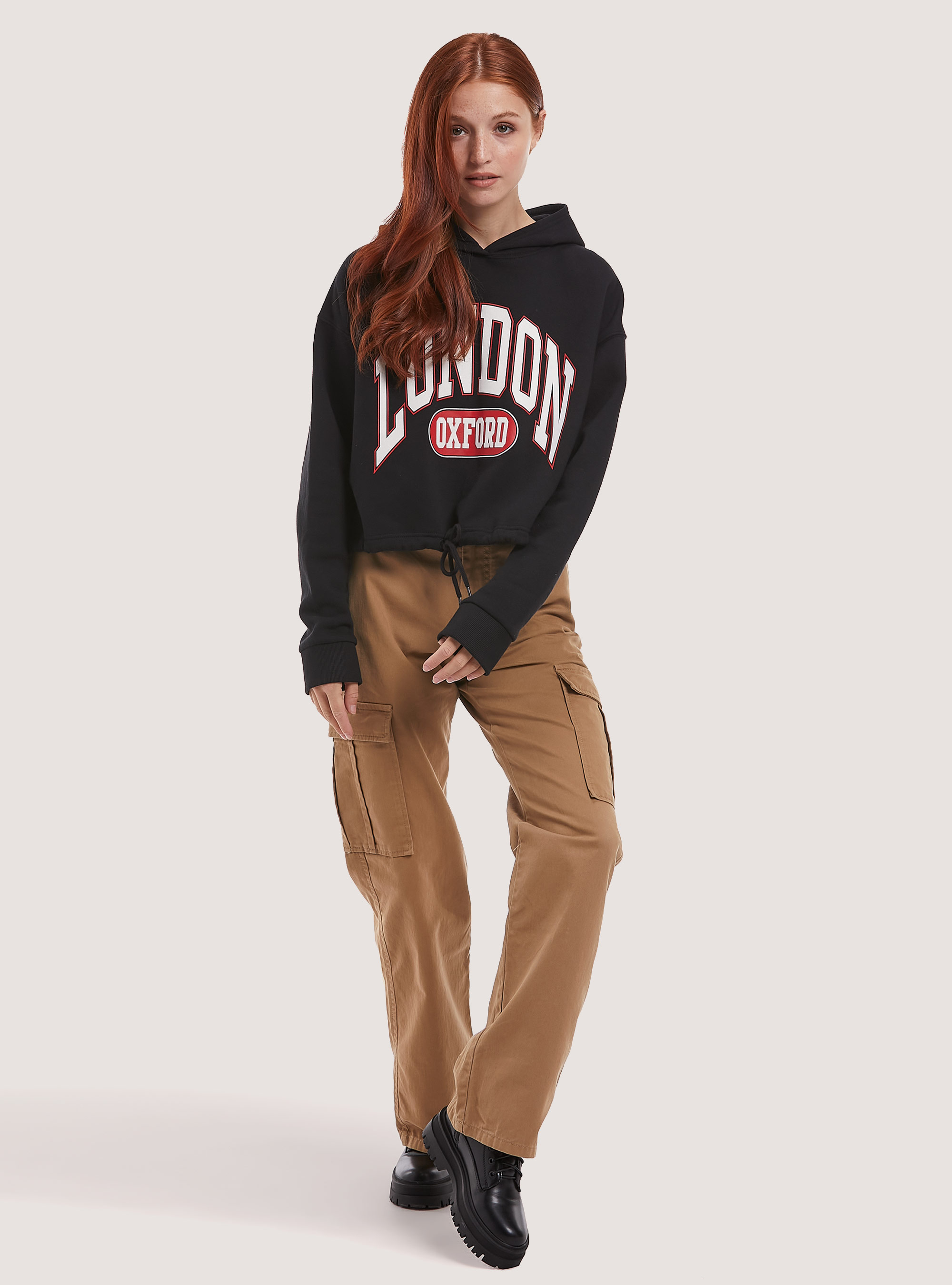 Twill cargo trousers, CM2 CAMEL MEDIUM