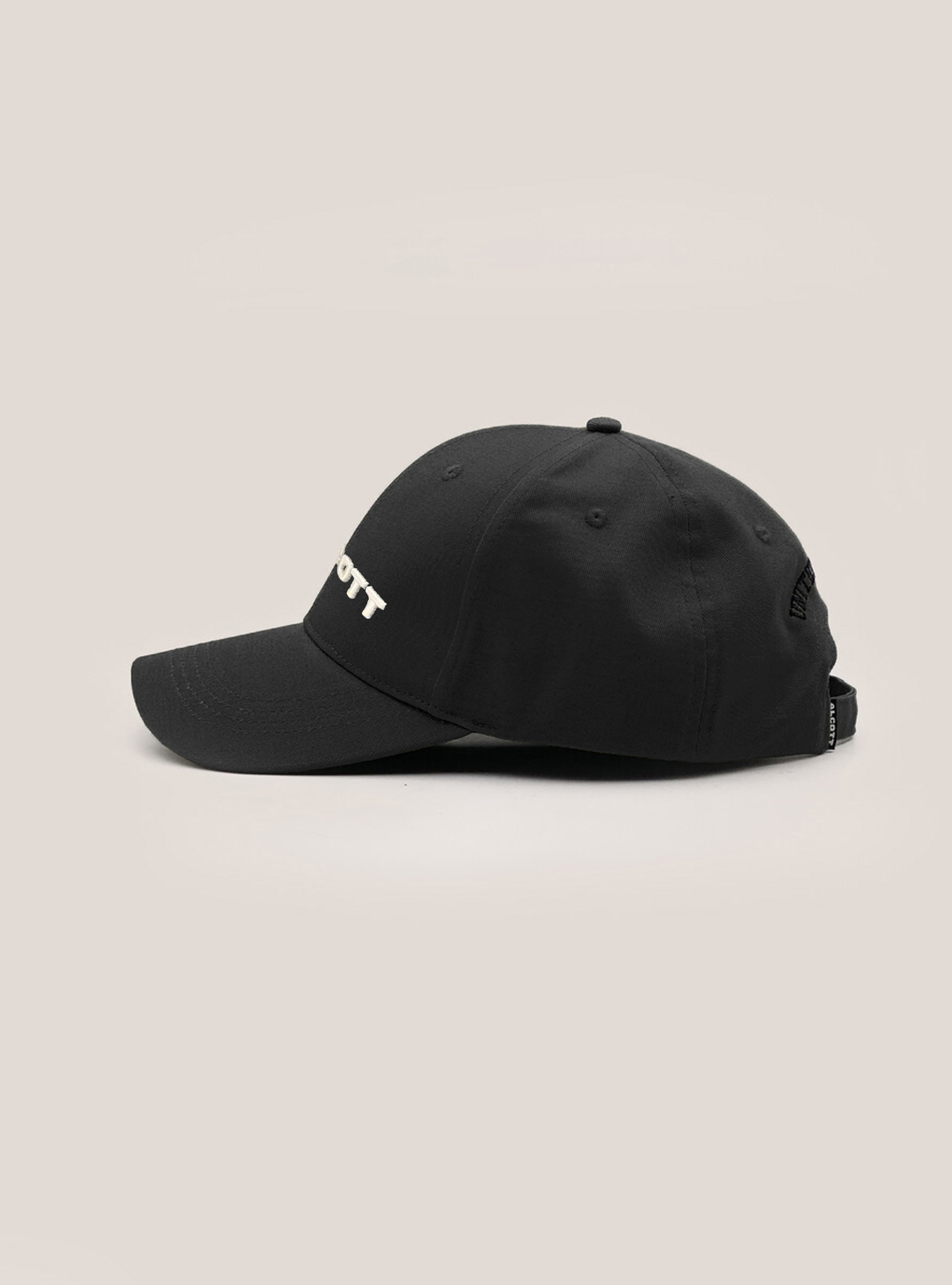 Hat with visor and embroidery, BK1 BLACK