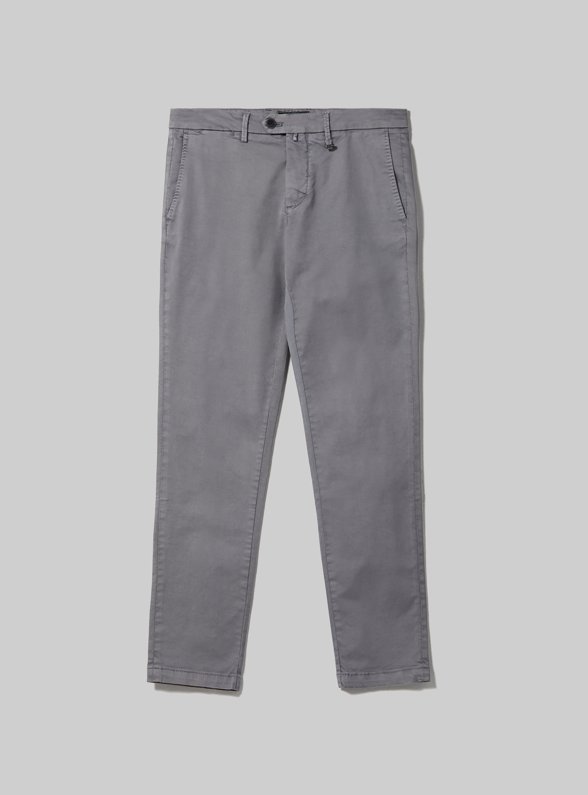 Stretch cotton twill chinos, GY3 GREY LIGHT