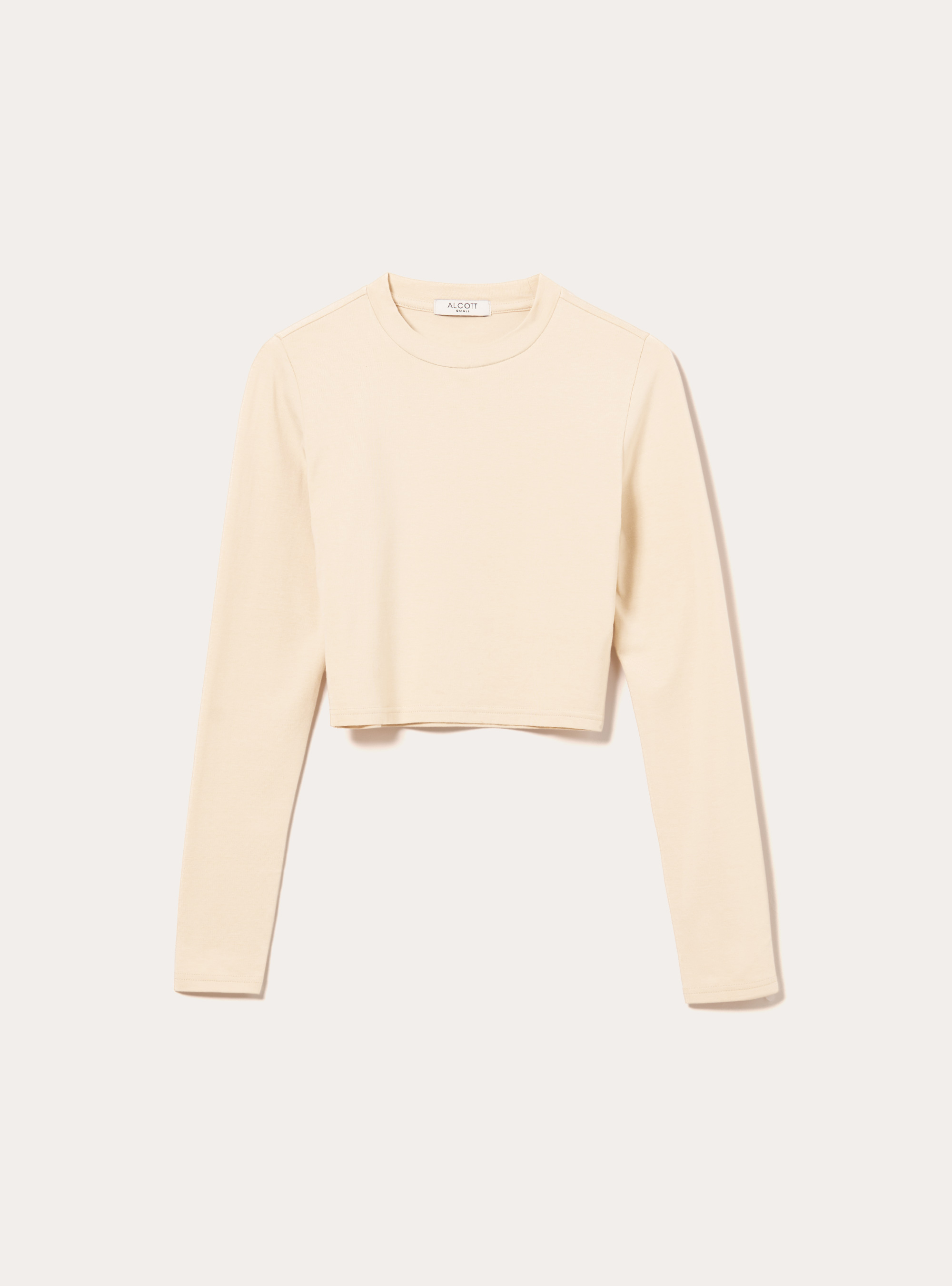 Camiseta corta de manga larga, BG3 BEIGE LIGHT