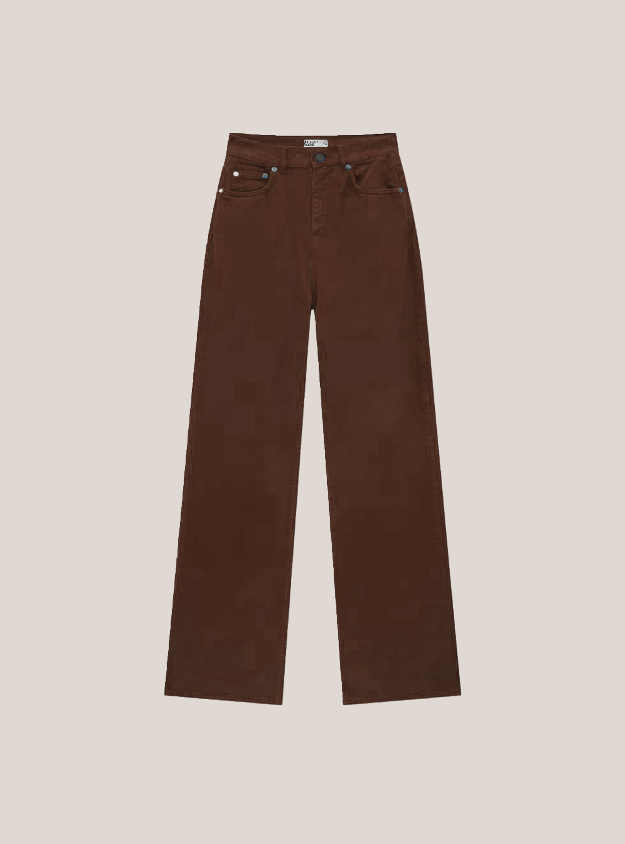 Cotton wide leg trousers, BR2 BROWN MEDIUM