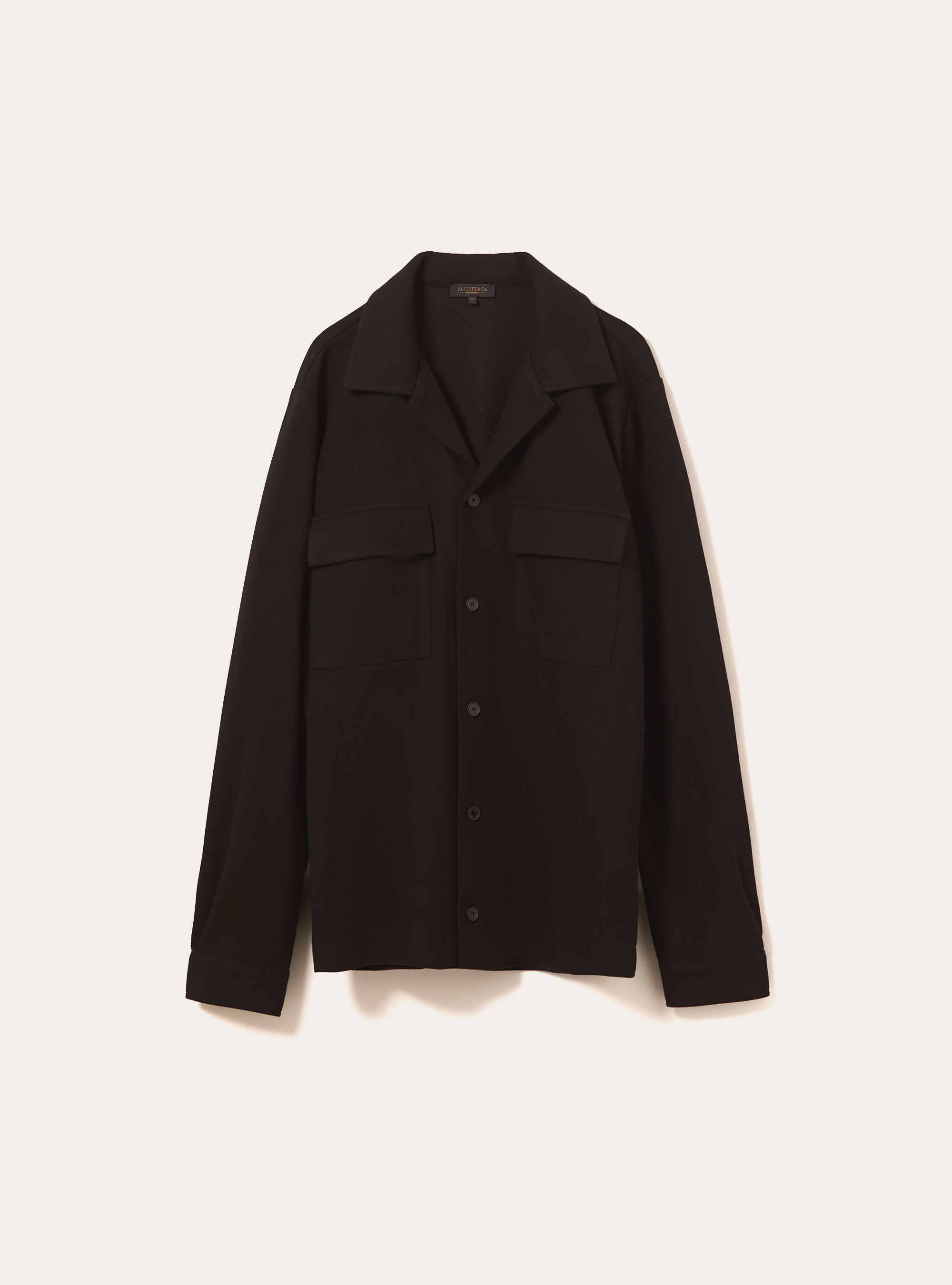 Hemd mit großen Taschen im Flanell-Look, BK1 BLACK