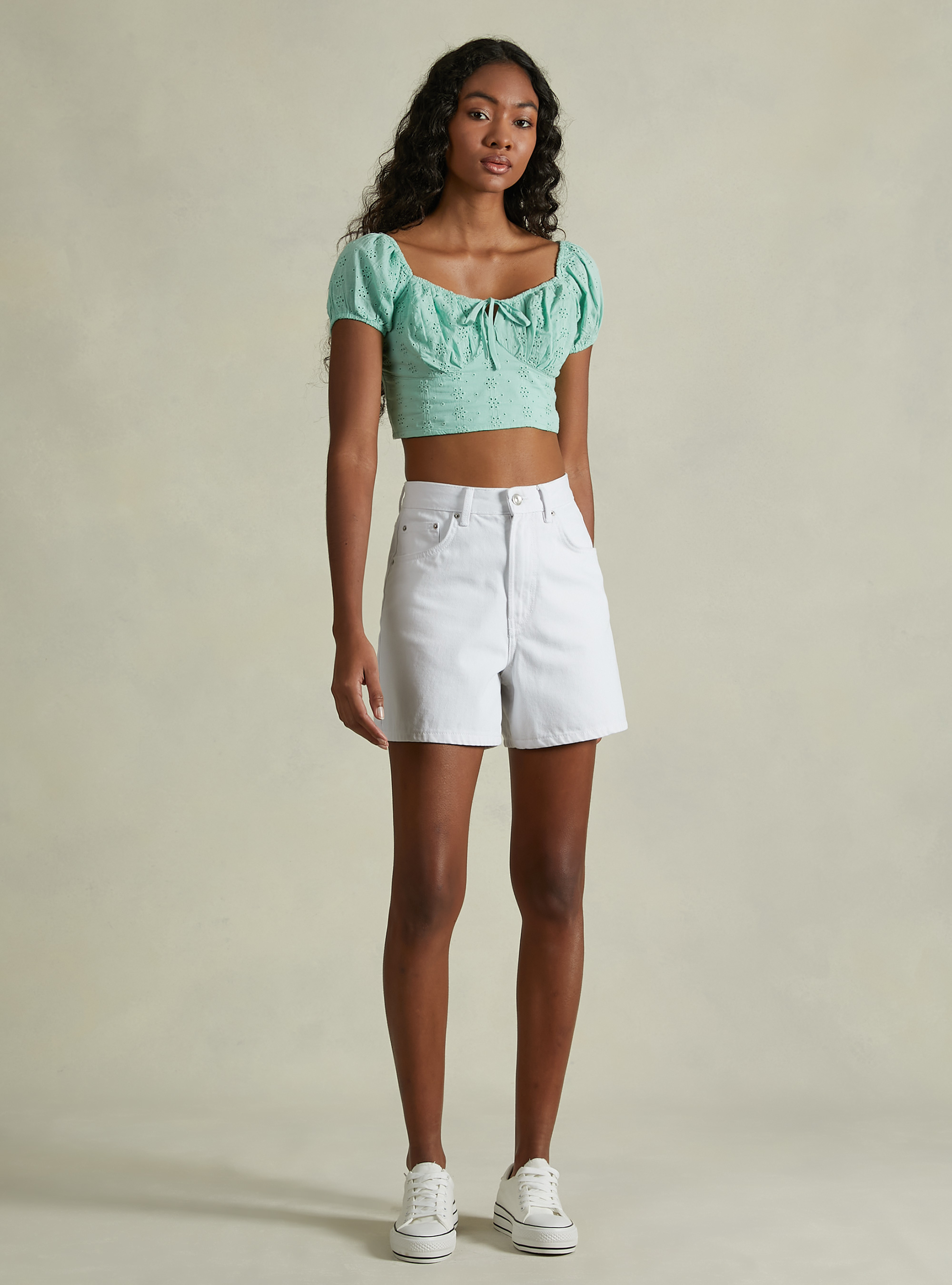 Chemisier court Sangallo, GA3 AQUA GREEN LIGHT