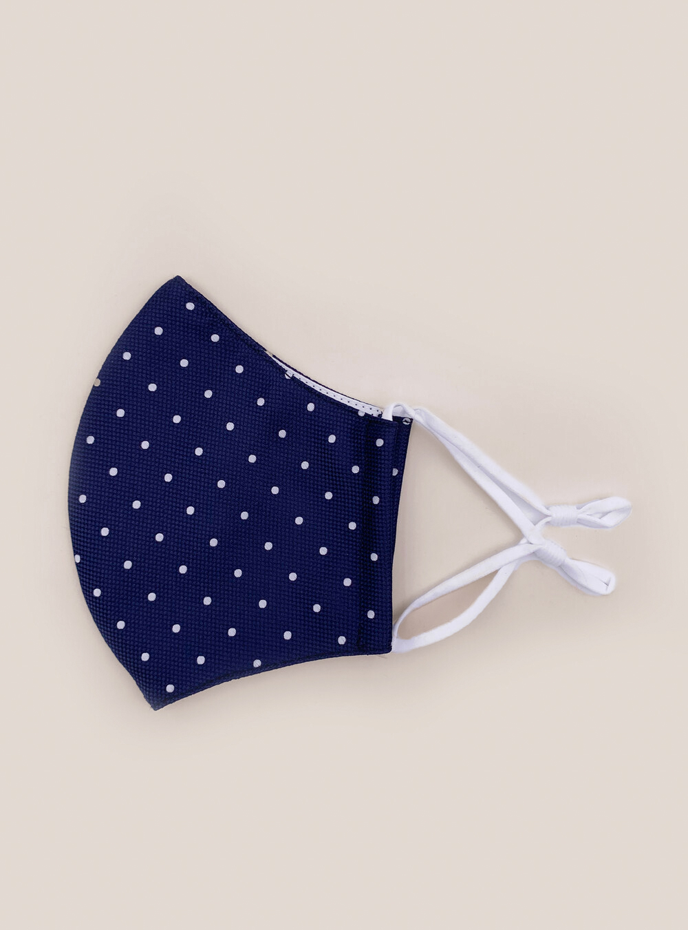 Coprimascherina con fantasia pois, C218 BLUE NAVY