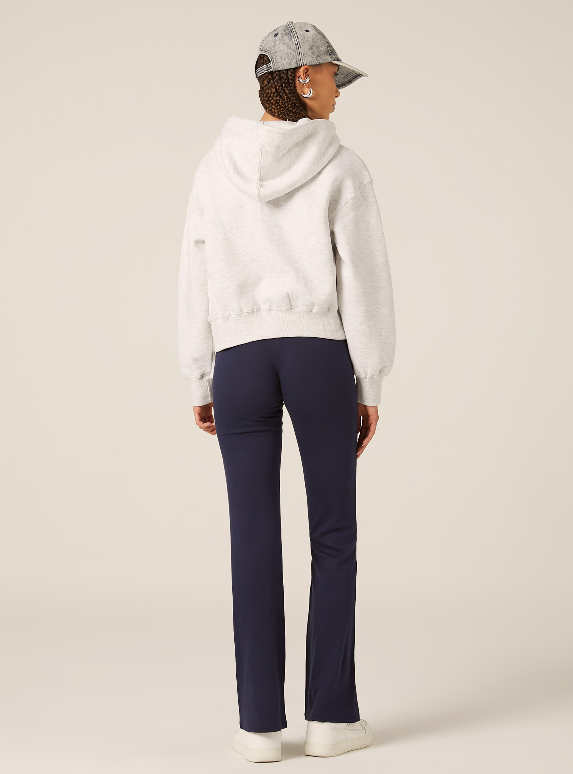 Sweat à capuche coupe boxy, MGY3 GREY MEL LIGHT