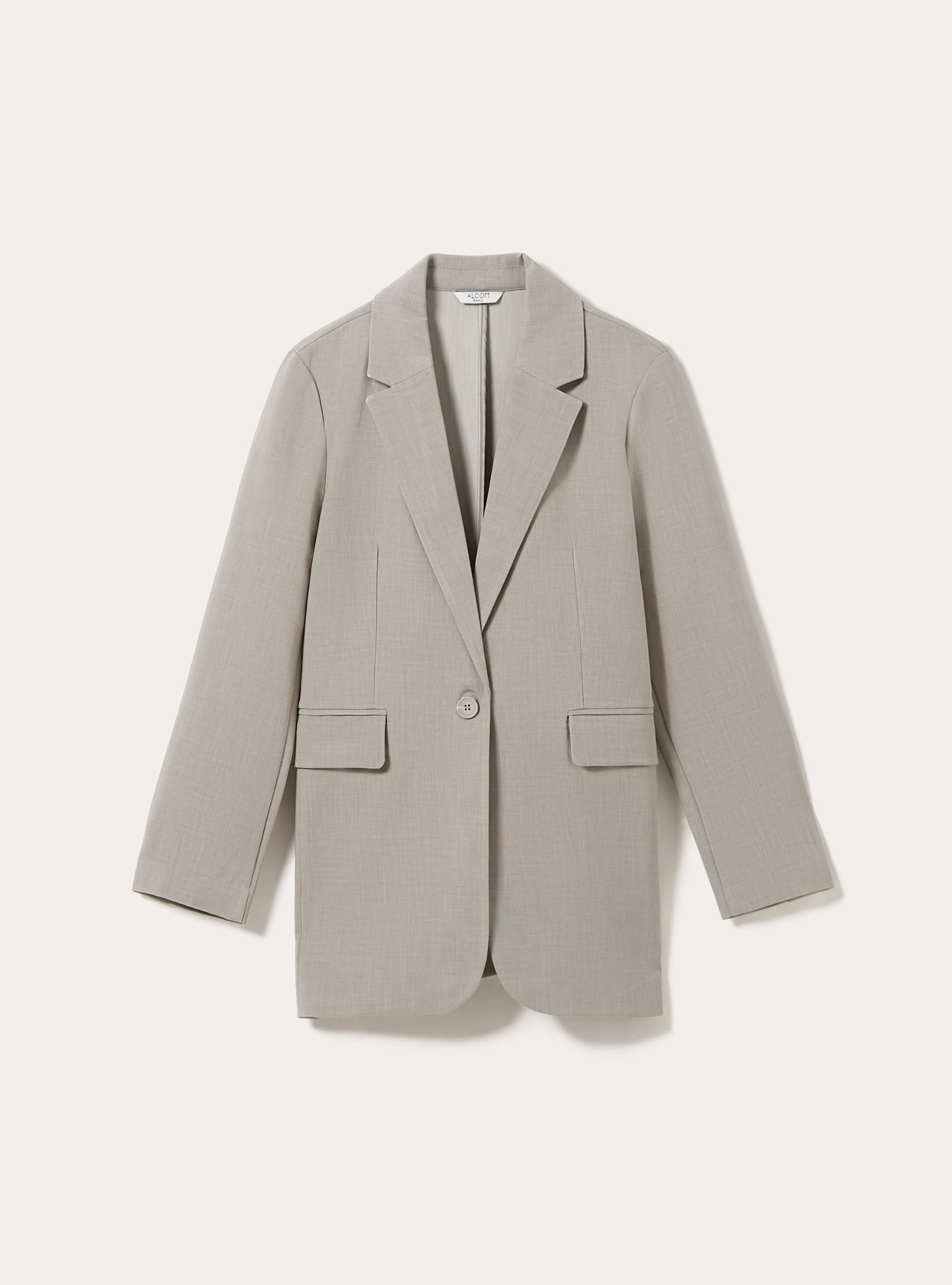 Single breasted regular fit blazer, SA1 SAND DARK