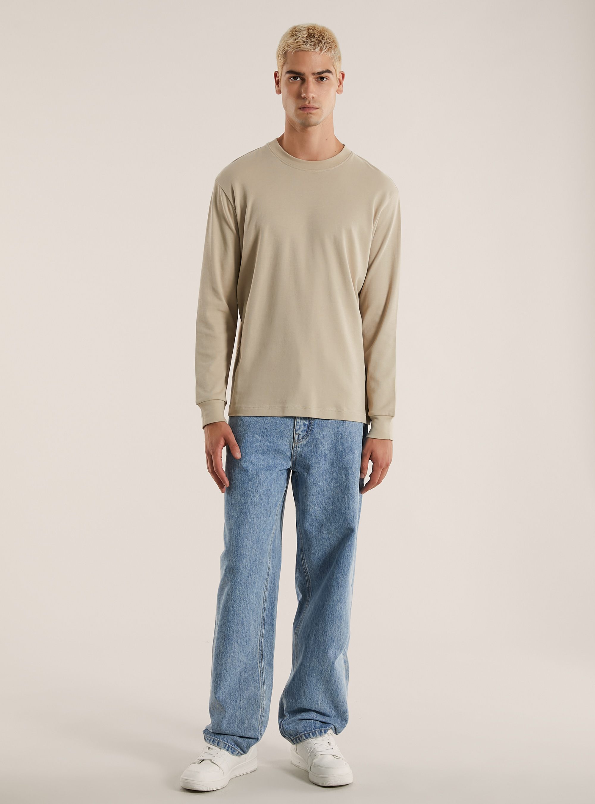 Maglia girocollo, BG2 BEIGE MEDIUM