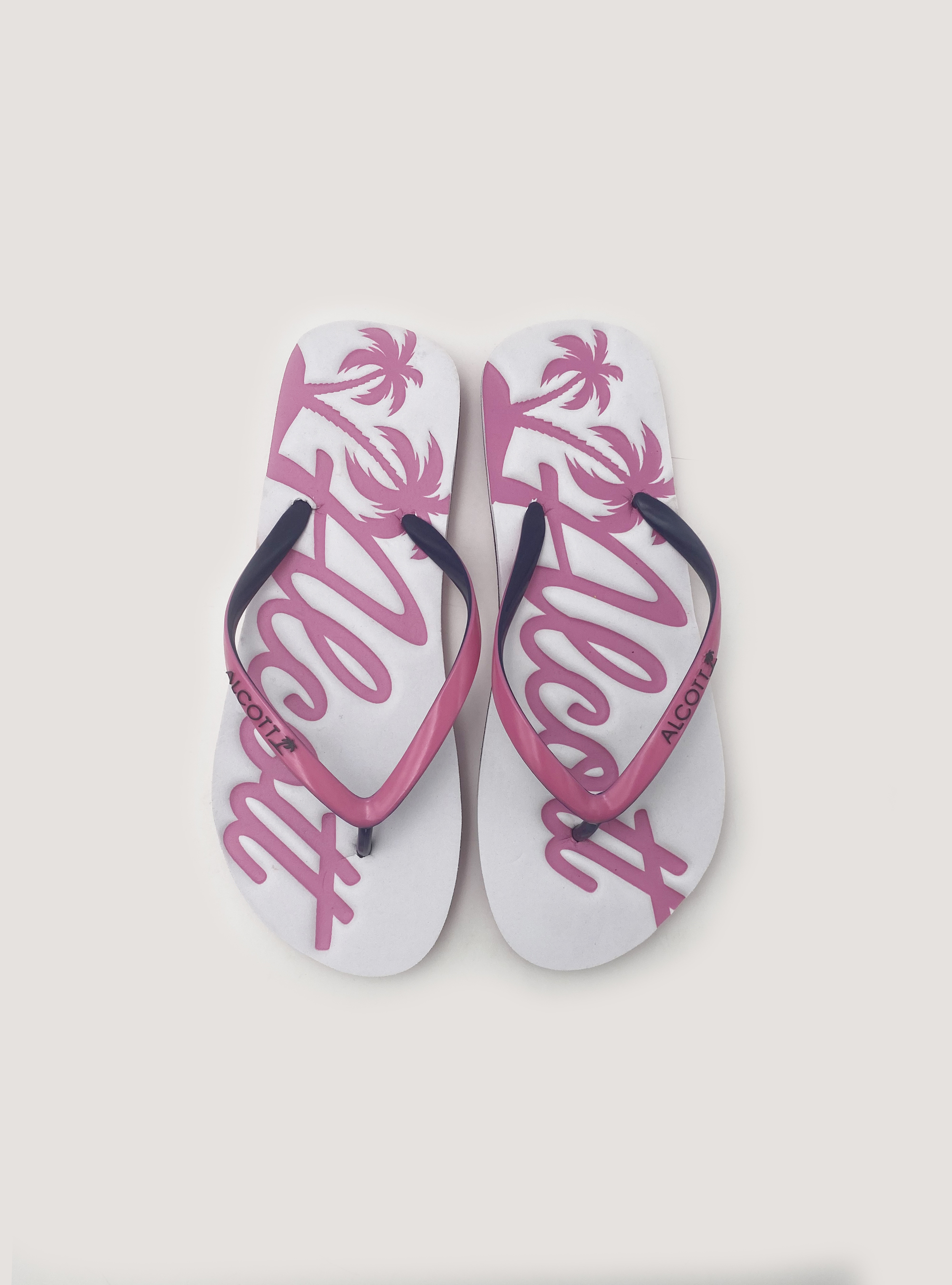 Flip-flop with logo and contrasting details, WHITE