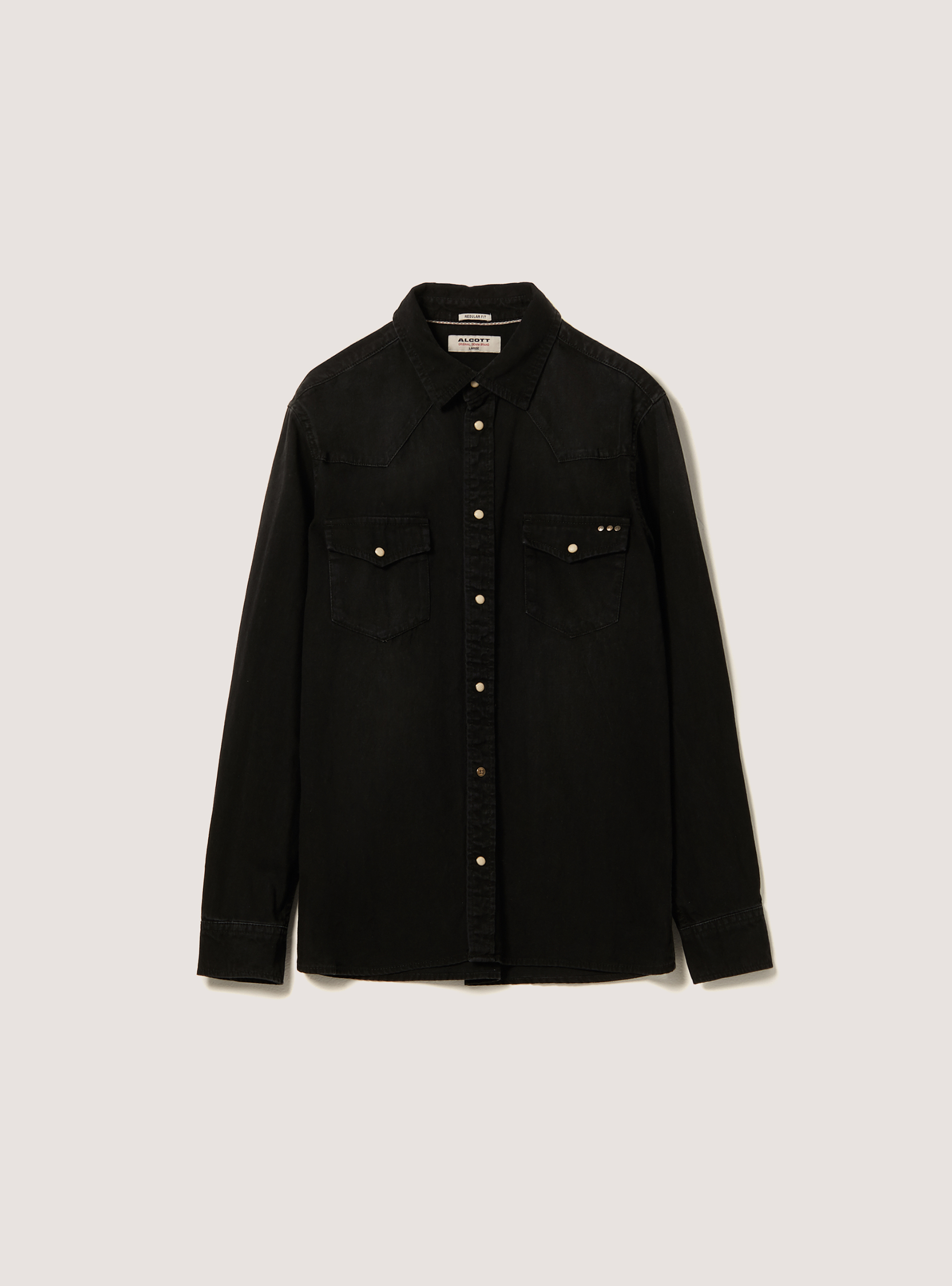 Chemise en jean, D000 BLACK