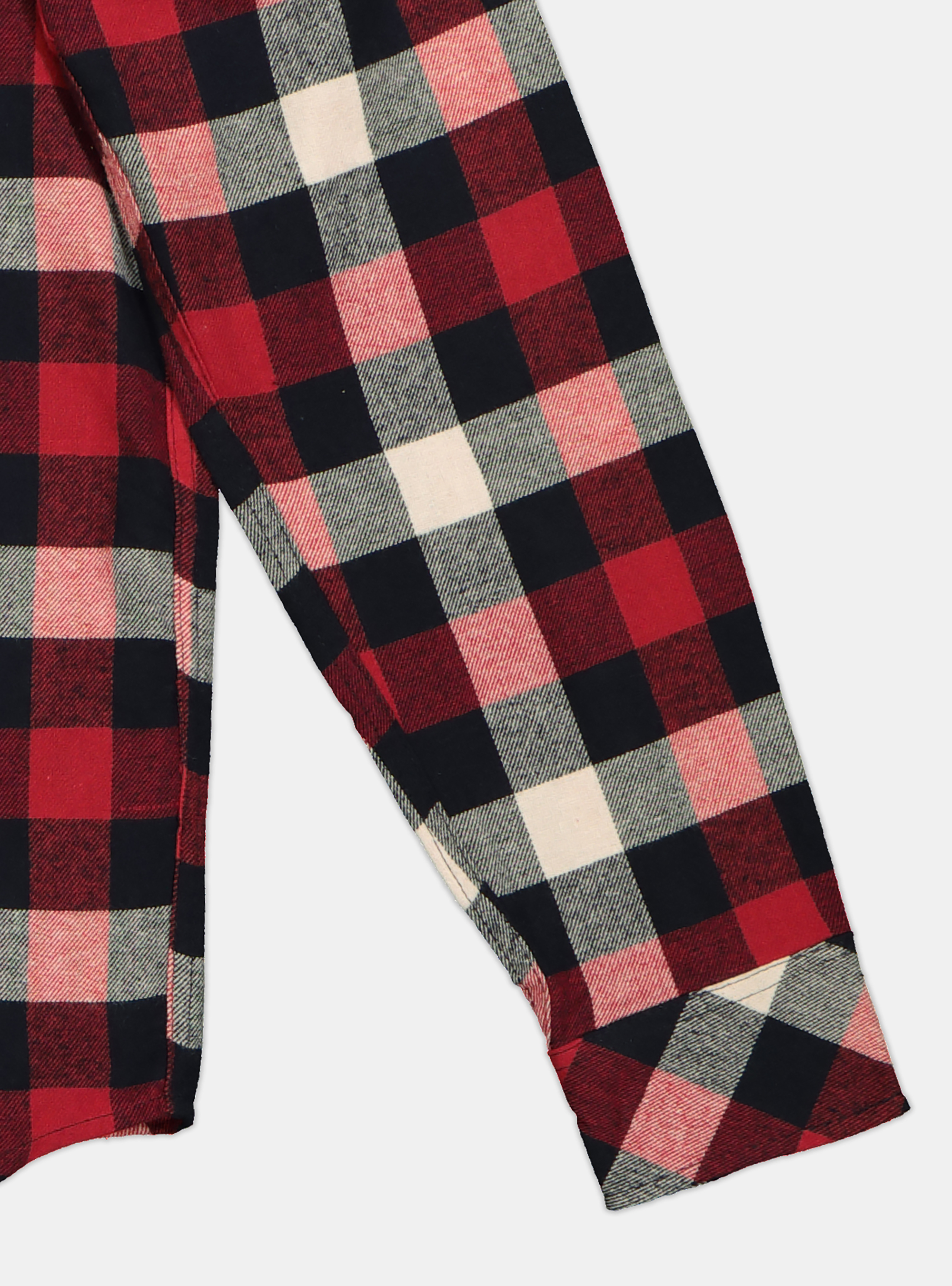 Checked cotton shirt, BLU/RED/WHITE REGULAR
