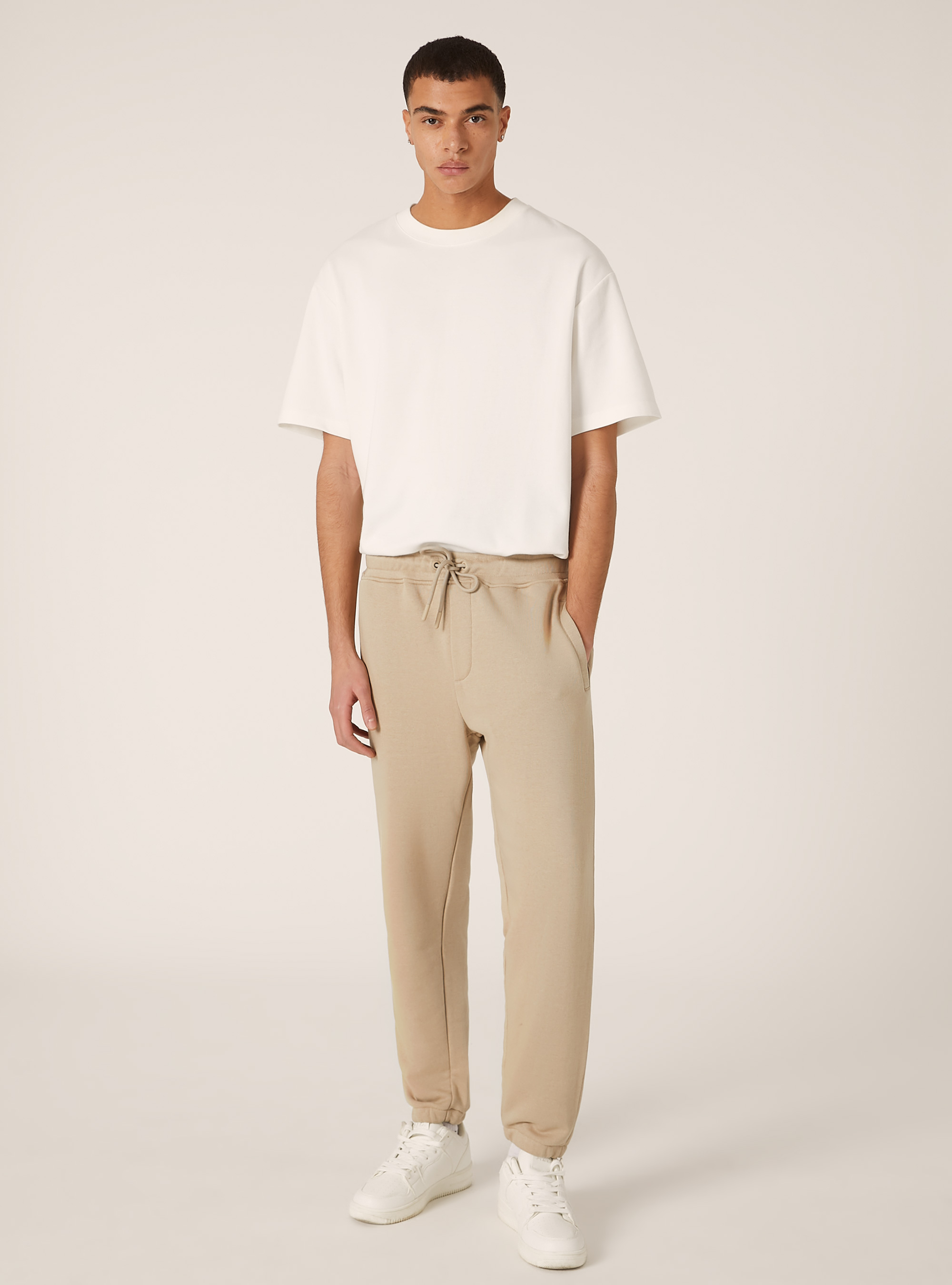 Plush jogger trousers, BG2 BEIGE MEDIUM