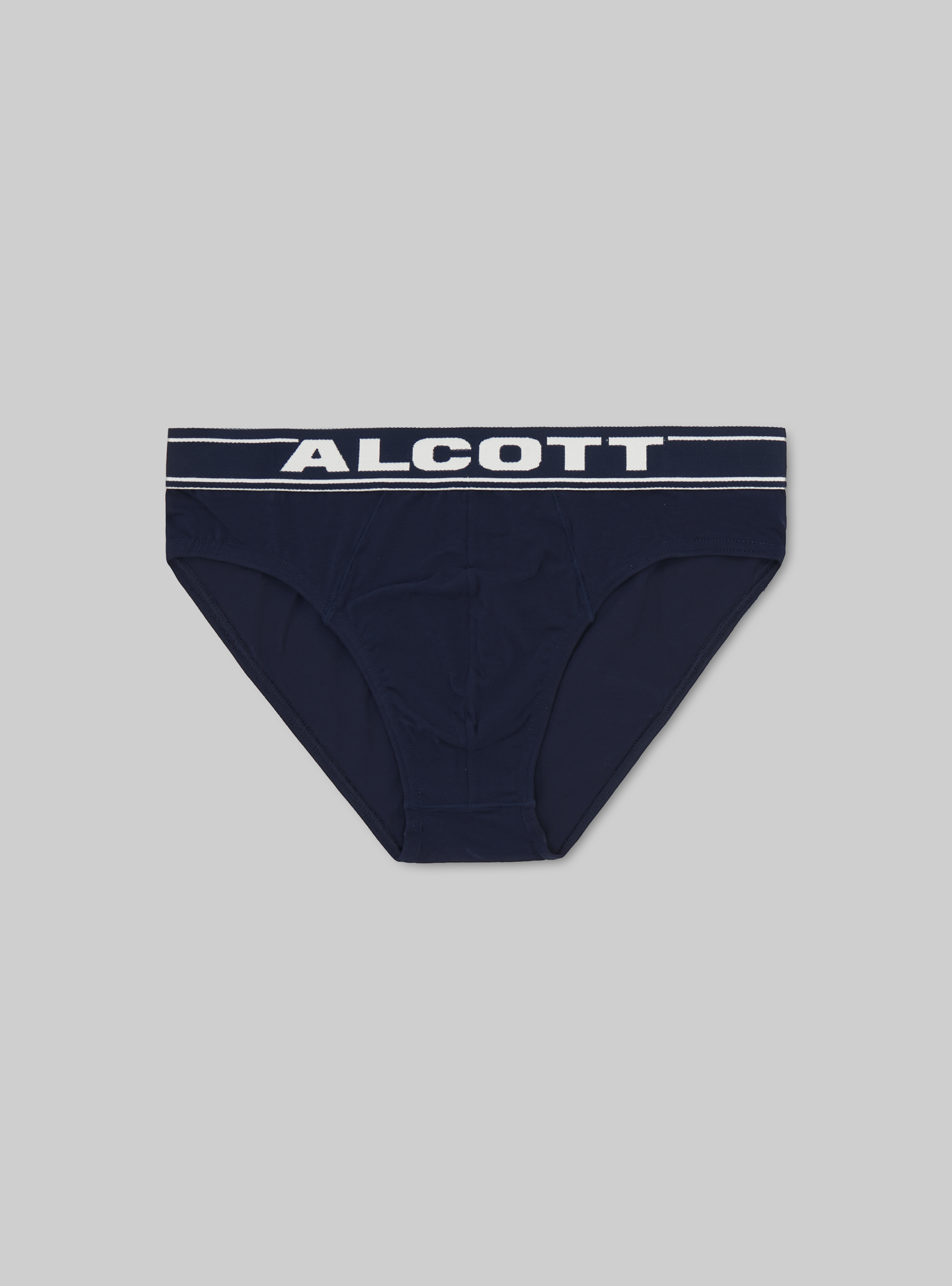 Stretch cotton briefs with logo, NA2 NAVY MEDIUM