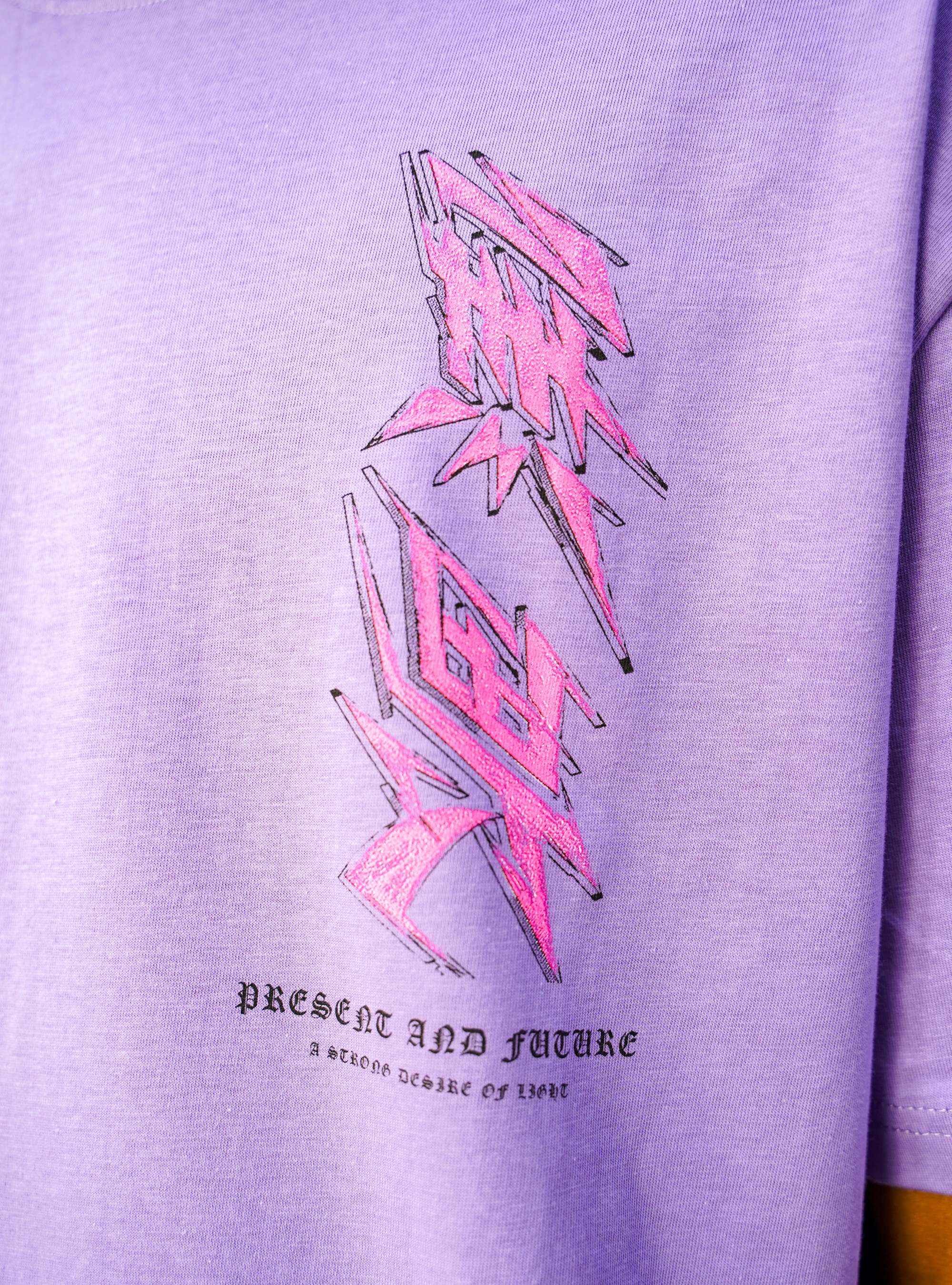 T-shirt with Japanese print, LC2 MEDIUM LILLAC