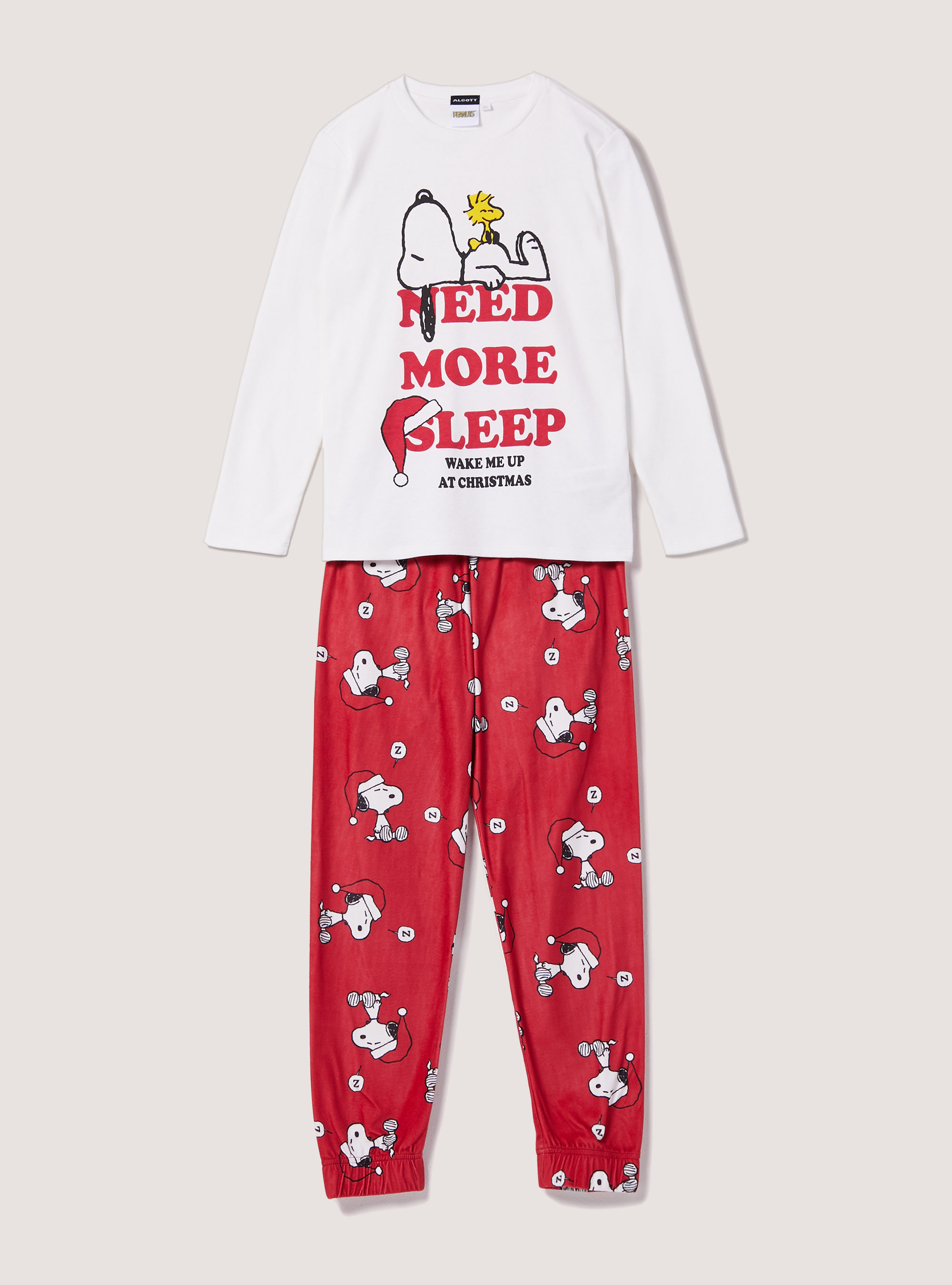 Pigiama snoopy stampa all over, WH2 WHITE